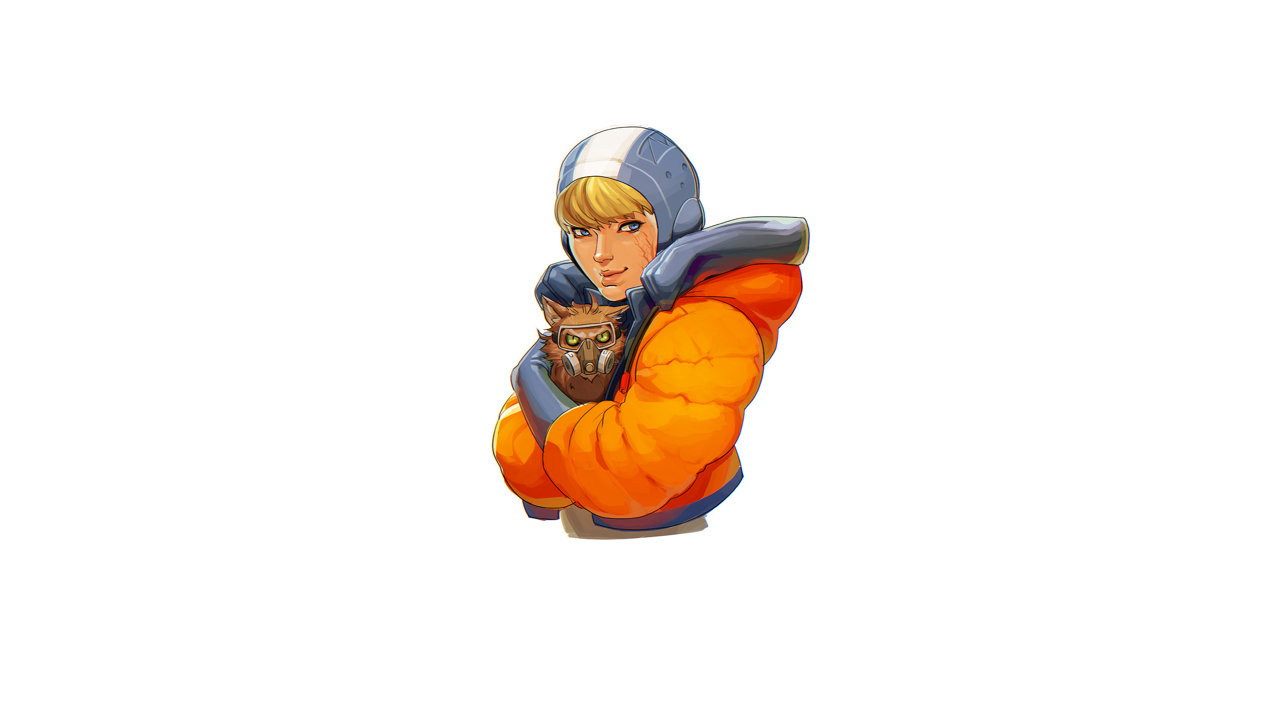 blonde, Apex Legends, wattson(apex legends), blue eyes, Zitszy HD Wallpaper