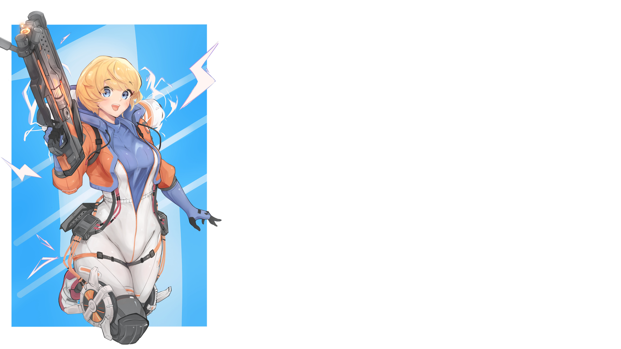 Apex Legends, wattson(apex legends), blue eyes, Kanotype, blonde HD Wallpaper