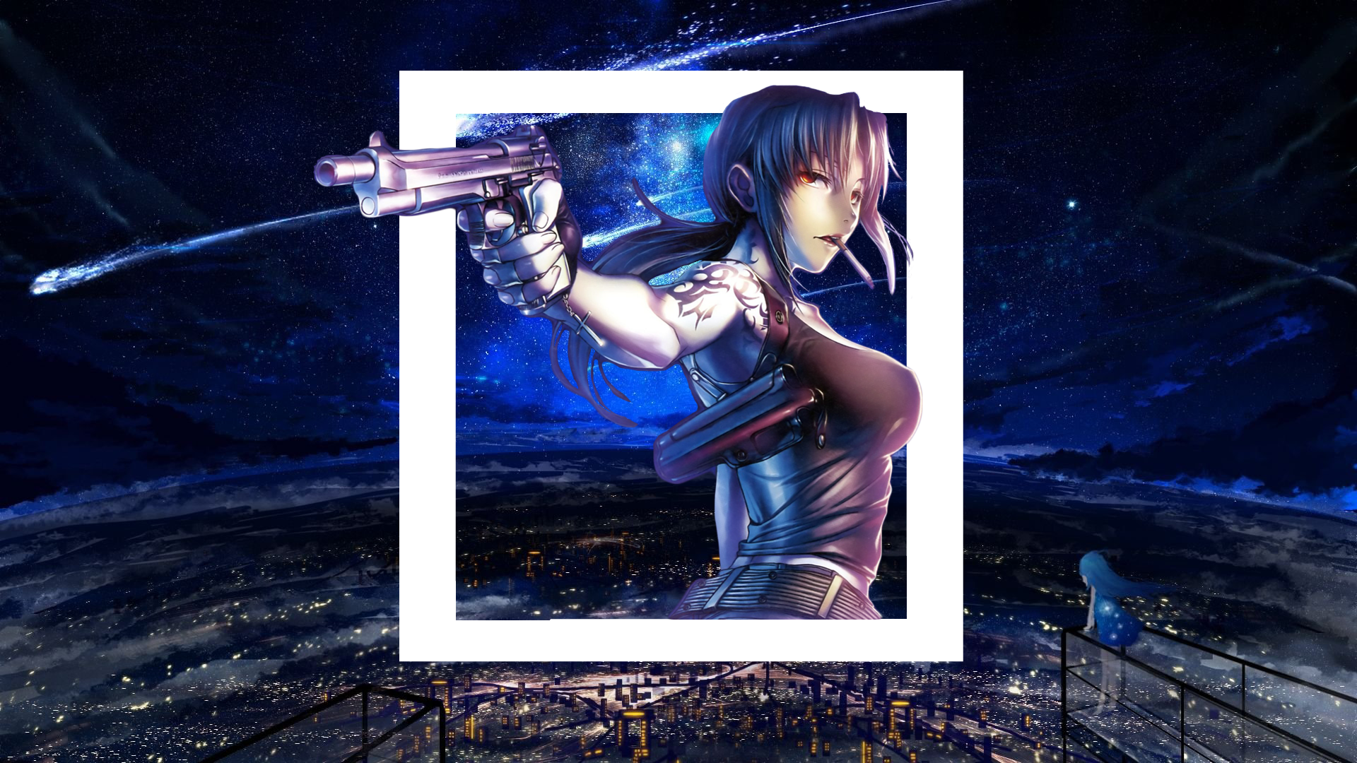 Black Lagoon, picture-in-picture, anime, Revy HD Wallpaper