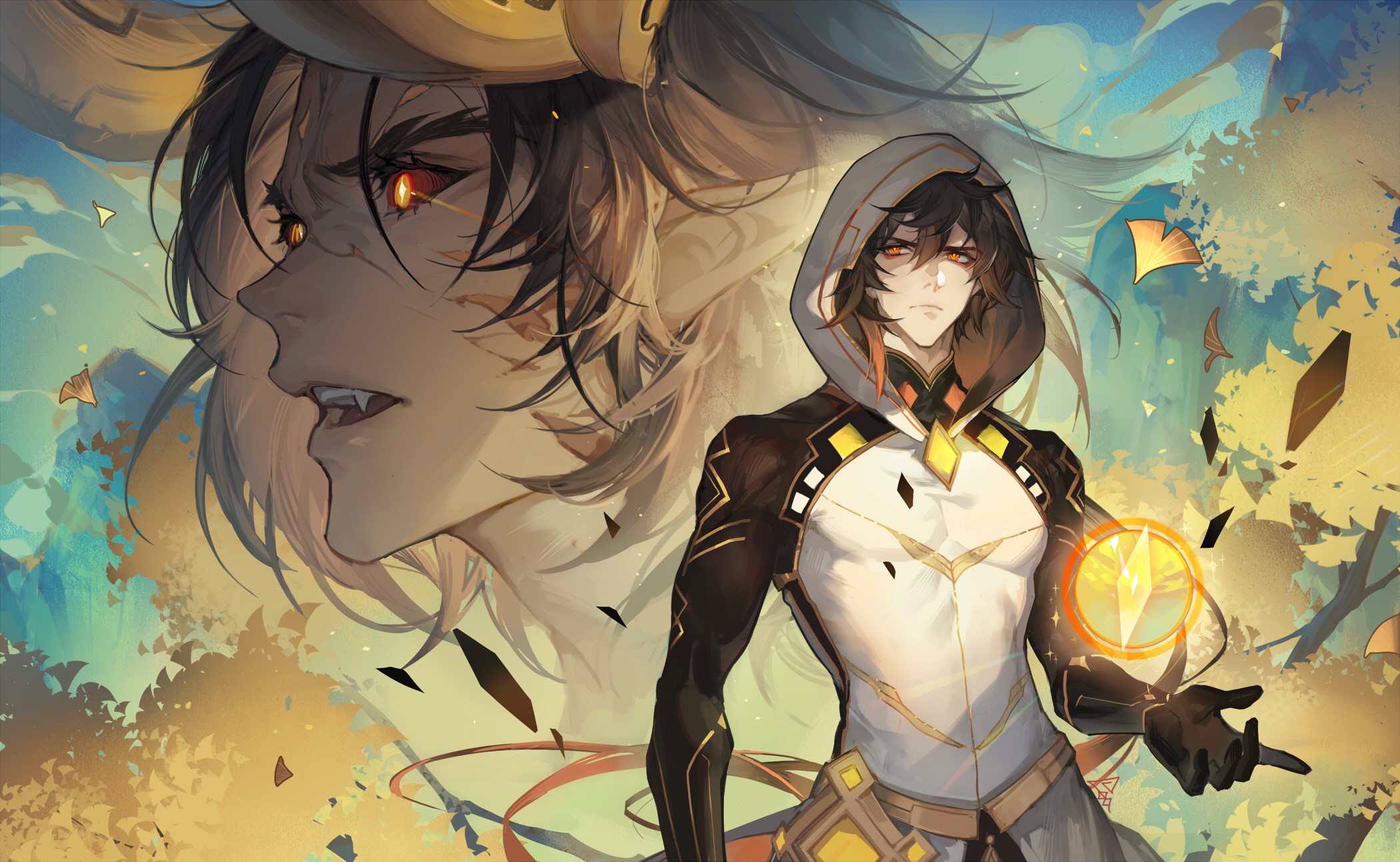 Zhongli (Genshin Impact), Genshin Impact, anime boys HD Wallpaper
