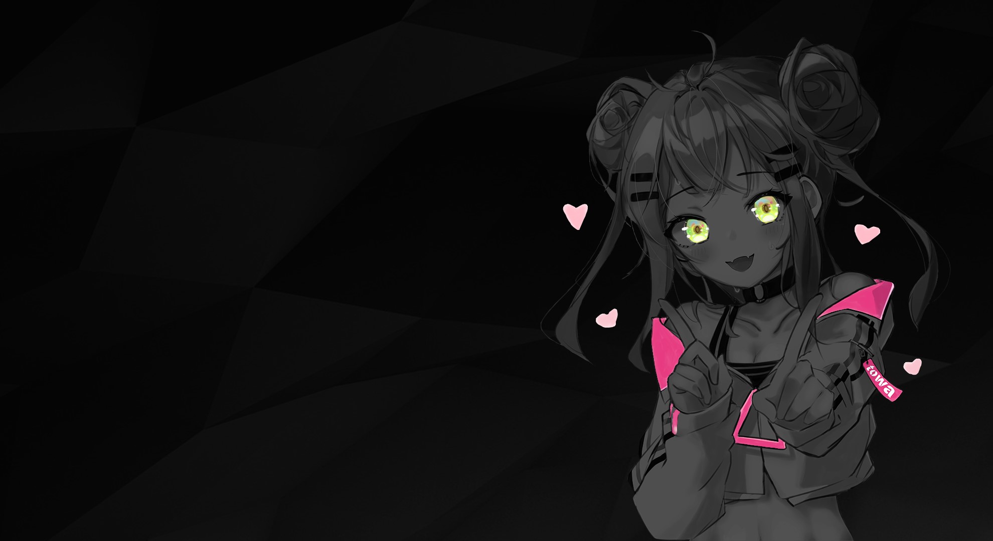 selective coloring, Hololive, monochrome, anime girls, anime, Tokoyami Towa HD Wallpaper