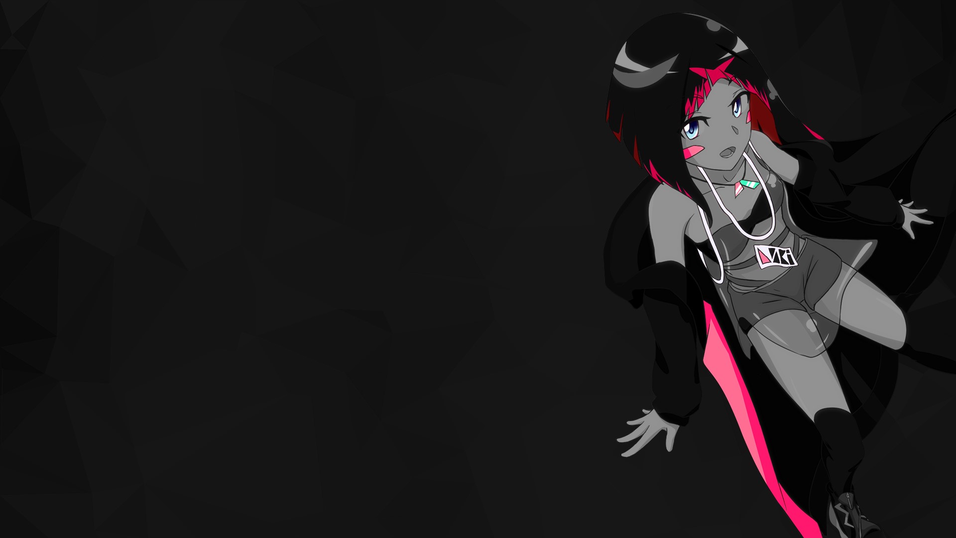 AZKi, selective coloring, monochrome, anime, anime girls, Hololive HD Wallpaper