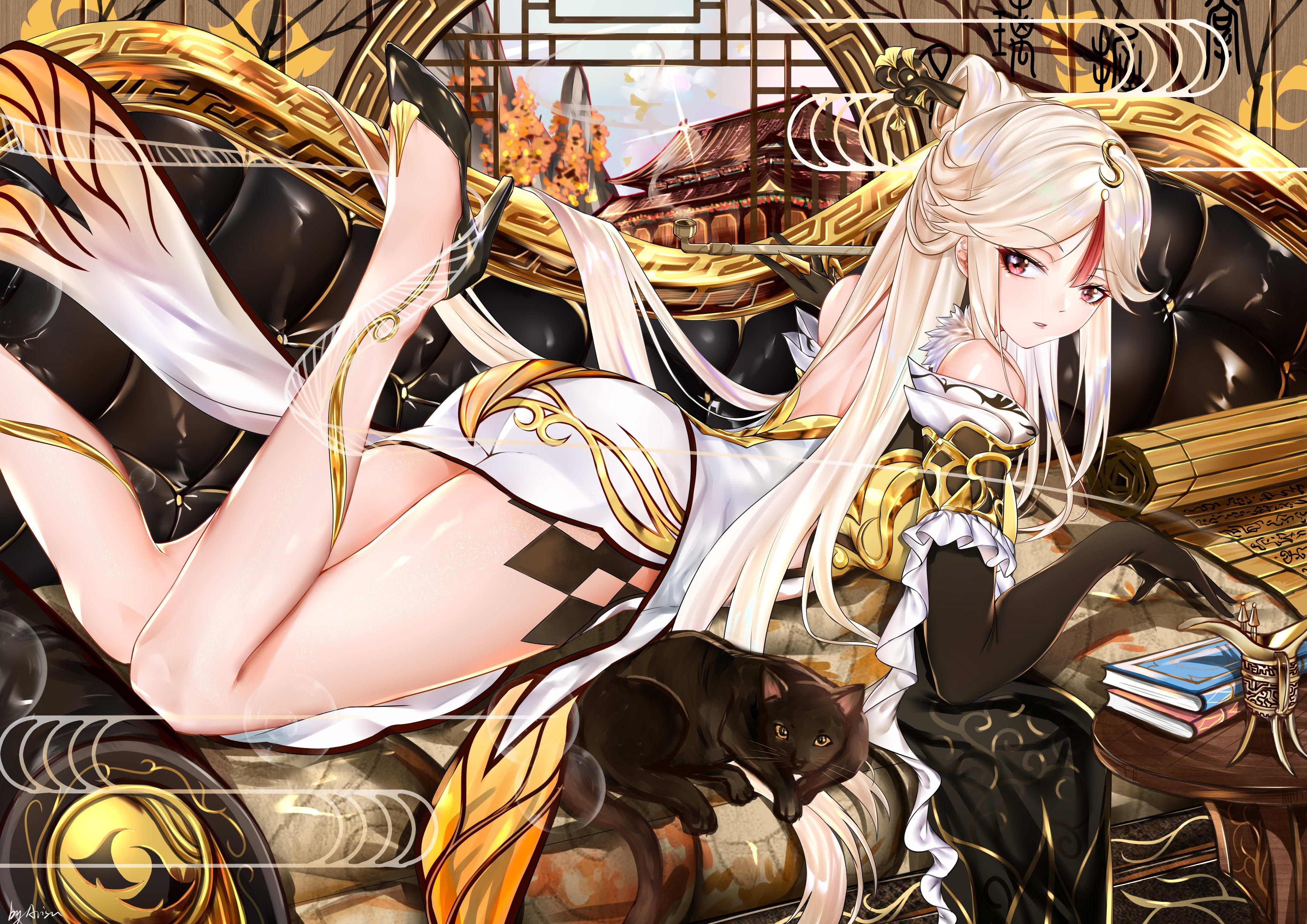 4K, Ningguang (Genshin Impact), thighs, Genshin Impact, ass, anime girls HD Wallpaper