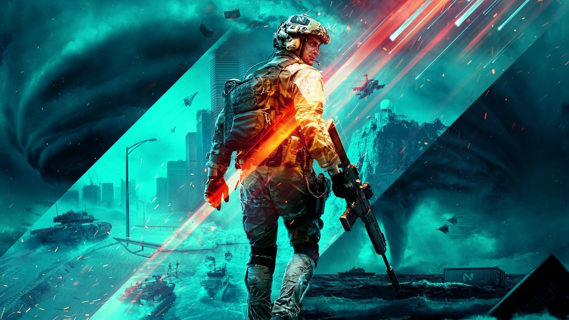 cyan, Battlefield, video games, Battlefield 2042, Electronic Arts, EA DICE HD Wallpaper