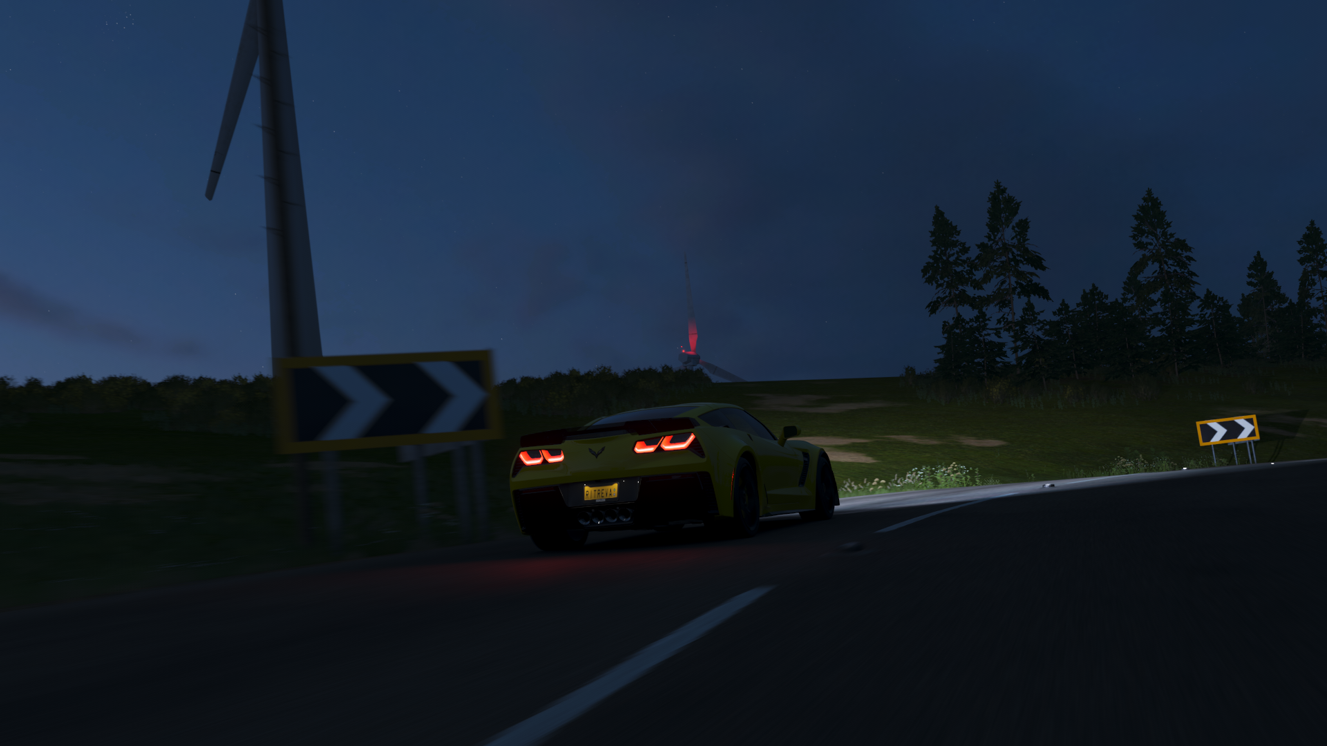 screen shot, car, Corvette zr1, dark, Forza Horizon 4, video games, vehicle, Corvette HD Wallpaper
