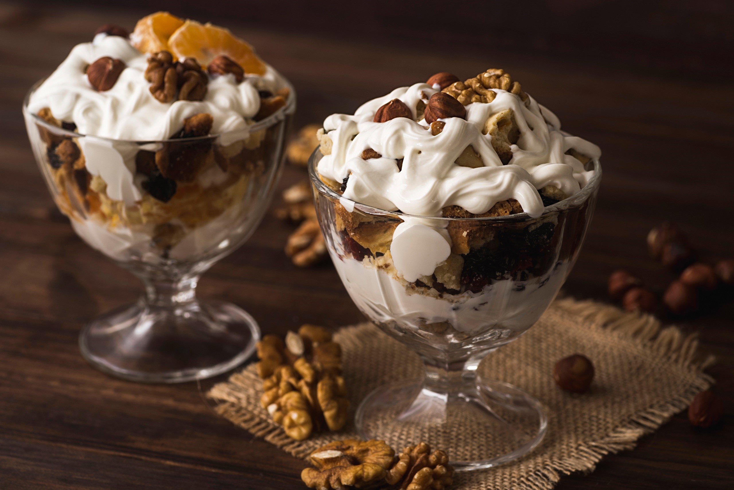 nuts, dessert, food, sweets HD Wallpaper