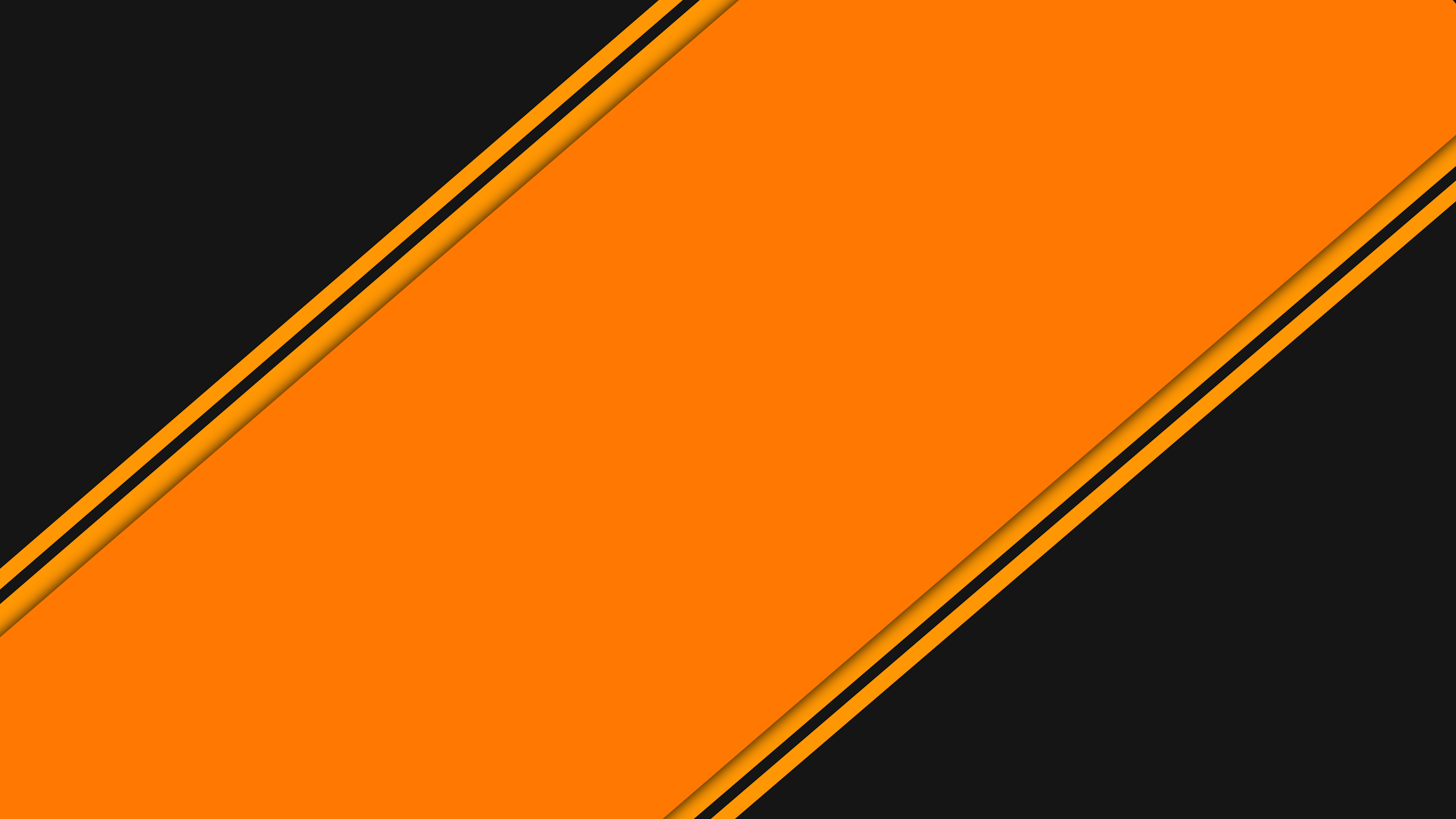 Orange and black minimalist diagonal lines HD Wallpaper