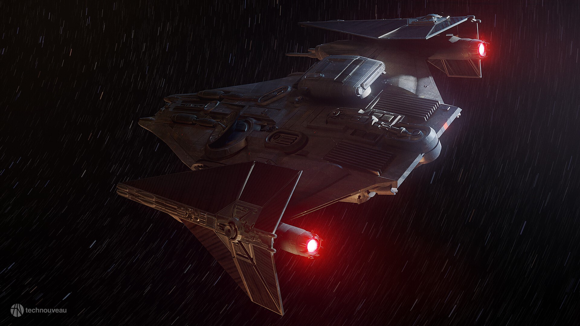 Star Wars Ships, Tie-Cruiser, Rasmus Poulsen, Star Wars, spaceship, science fiction, vehicle HD Wallpaper