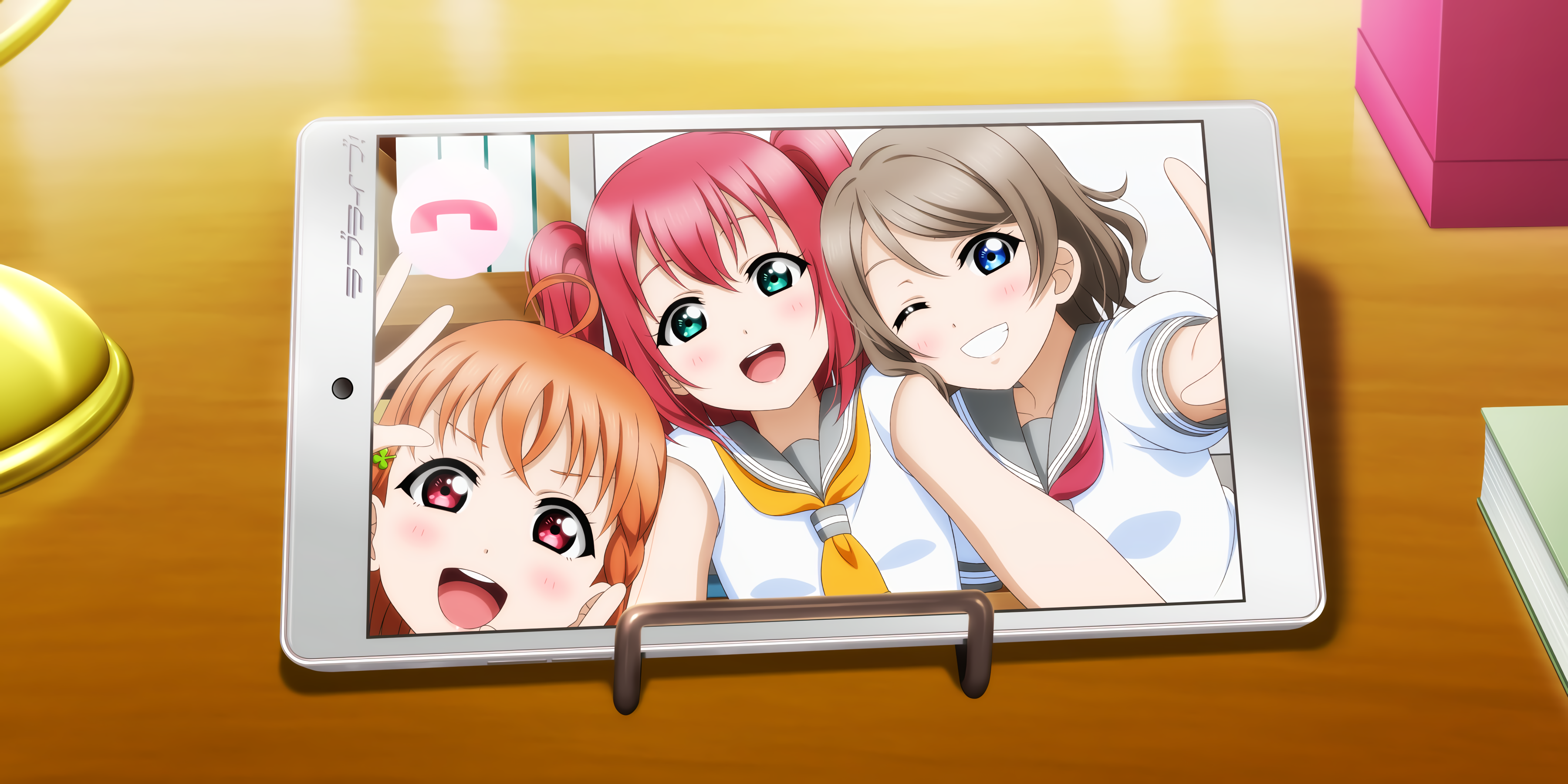 Takami Chika, Watanabe You, Kurosawa Ruby, Love Live!, anime girls, Love Live Series HD Wallpaper