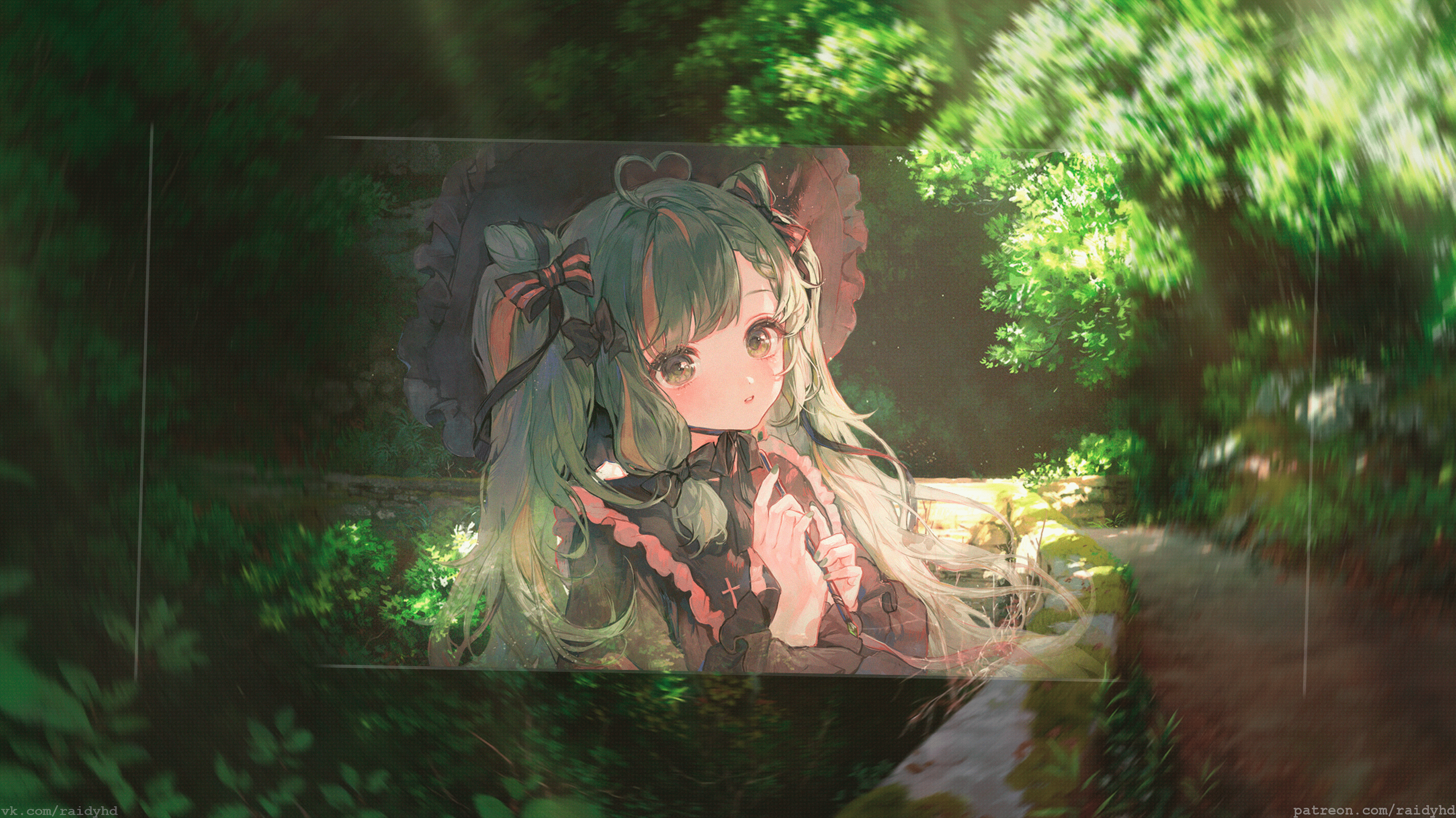 4K, Matcha_, anime, picture-in-picture, anime girls HD Wallpaper
