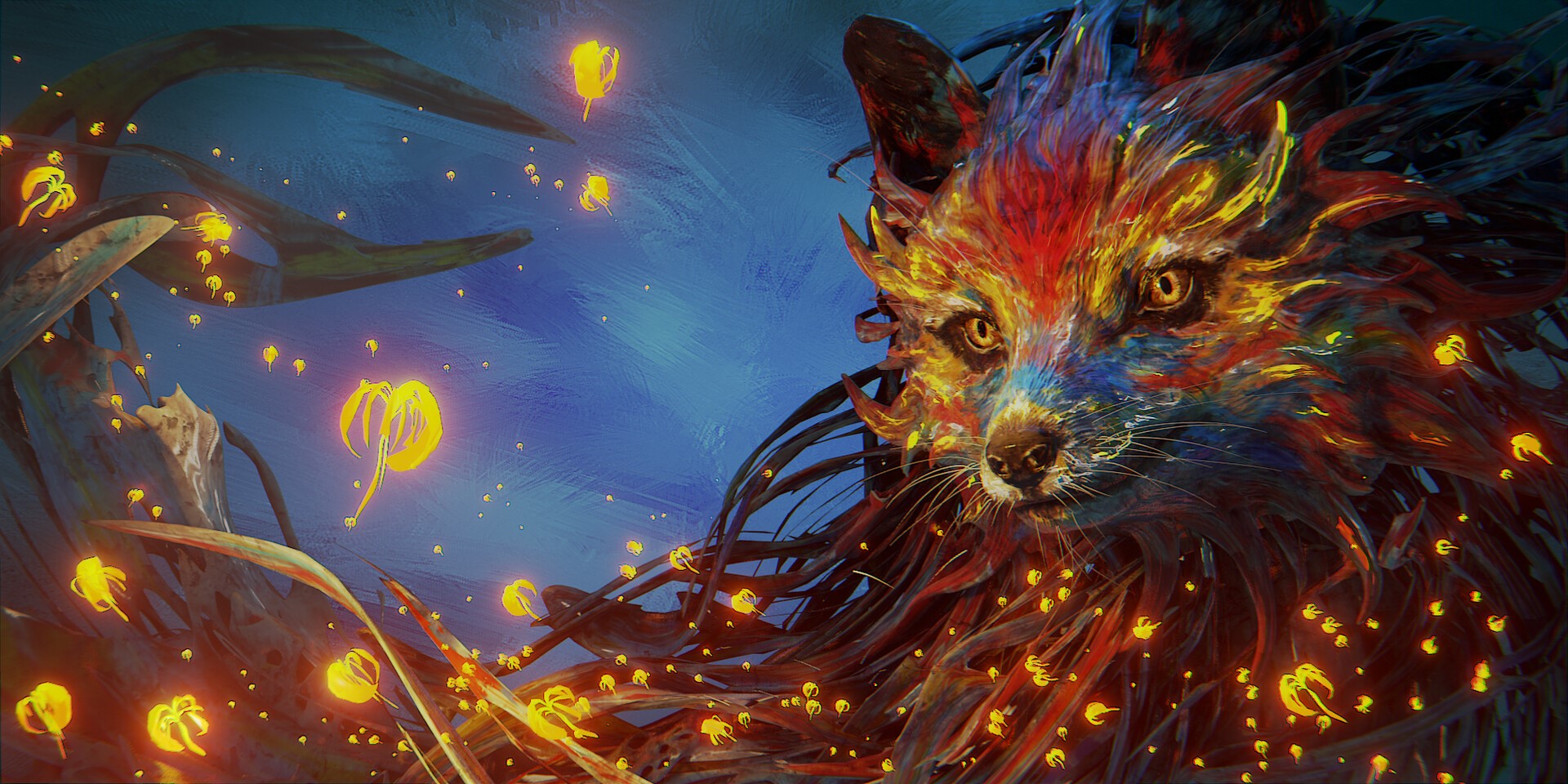 artwork, animals, fox HD Wallpaper