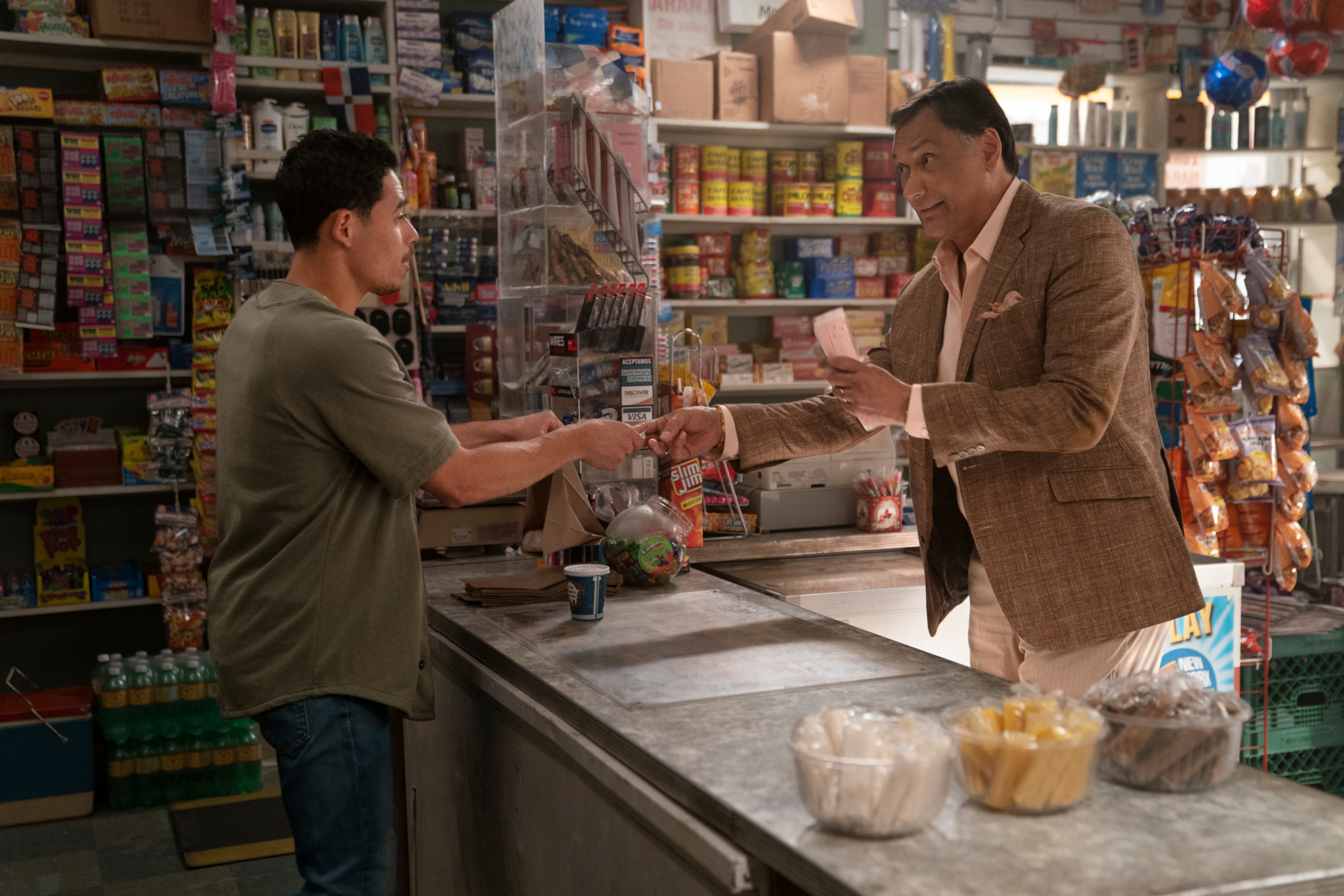 Jimmy Smits and Anthony Ramos in a convenience store HD Wallpaper