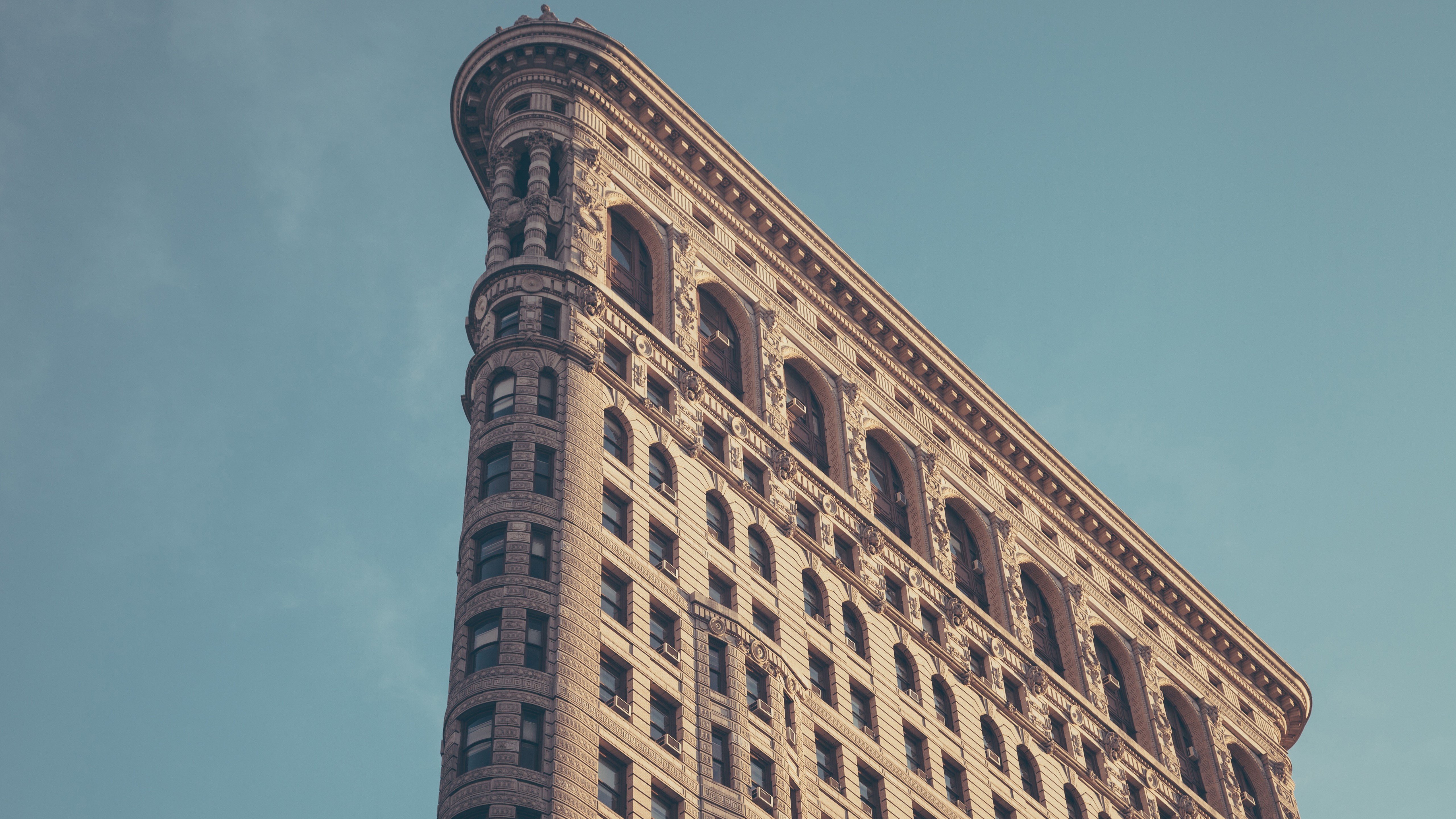 4K, architecture, Flatiron Building, New York City HD Wallpaper