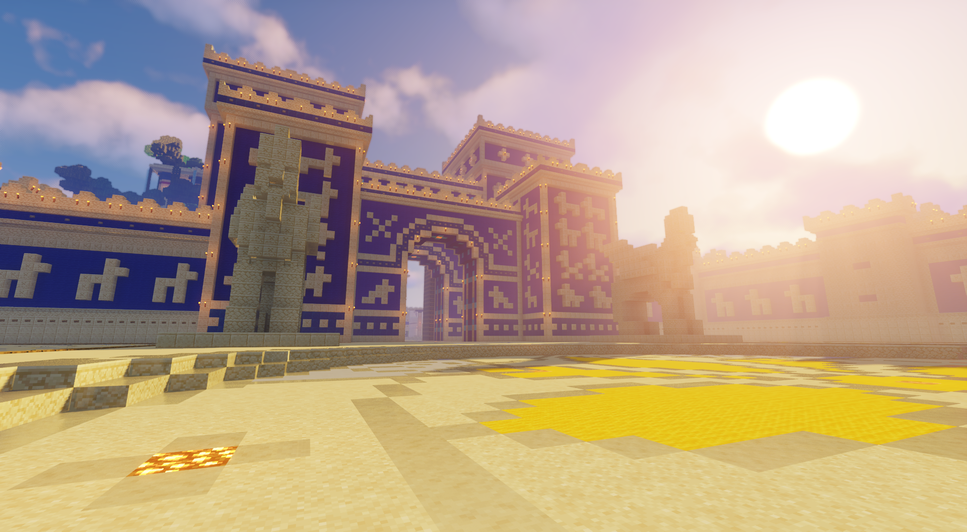 video games, Babylonian, video game art, landscape, PC gaming, screen shot, Minecraft HD Wallpaper
