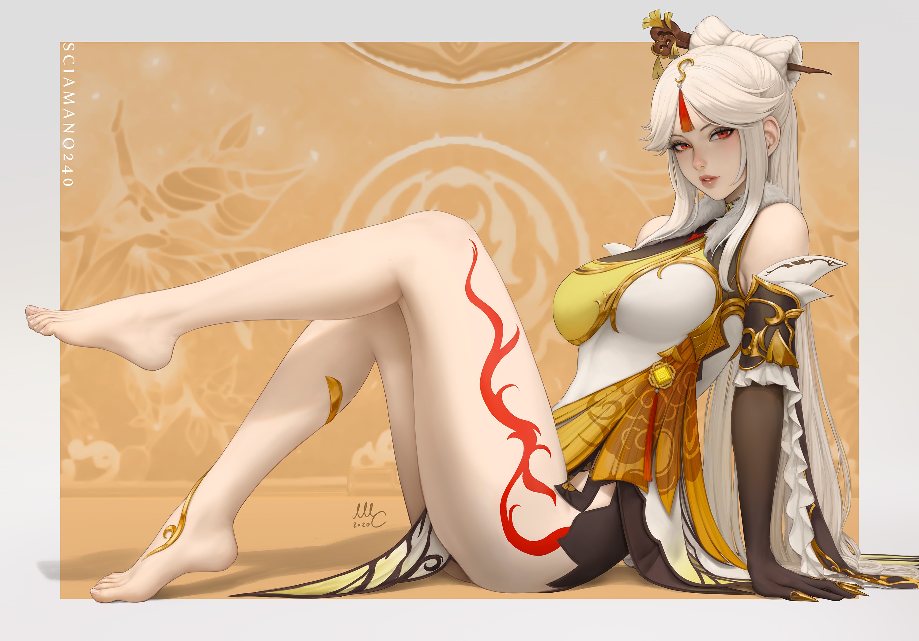 Ningguang from Genshin Impact Fantasy Art HD Wallpaper
