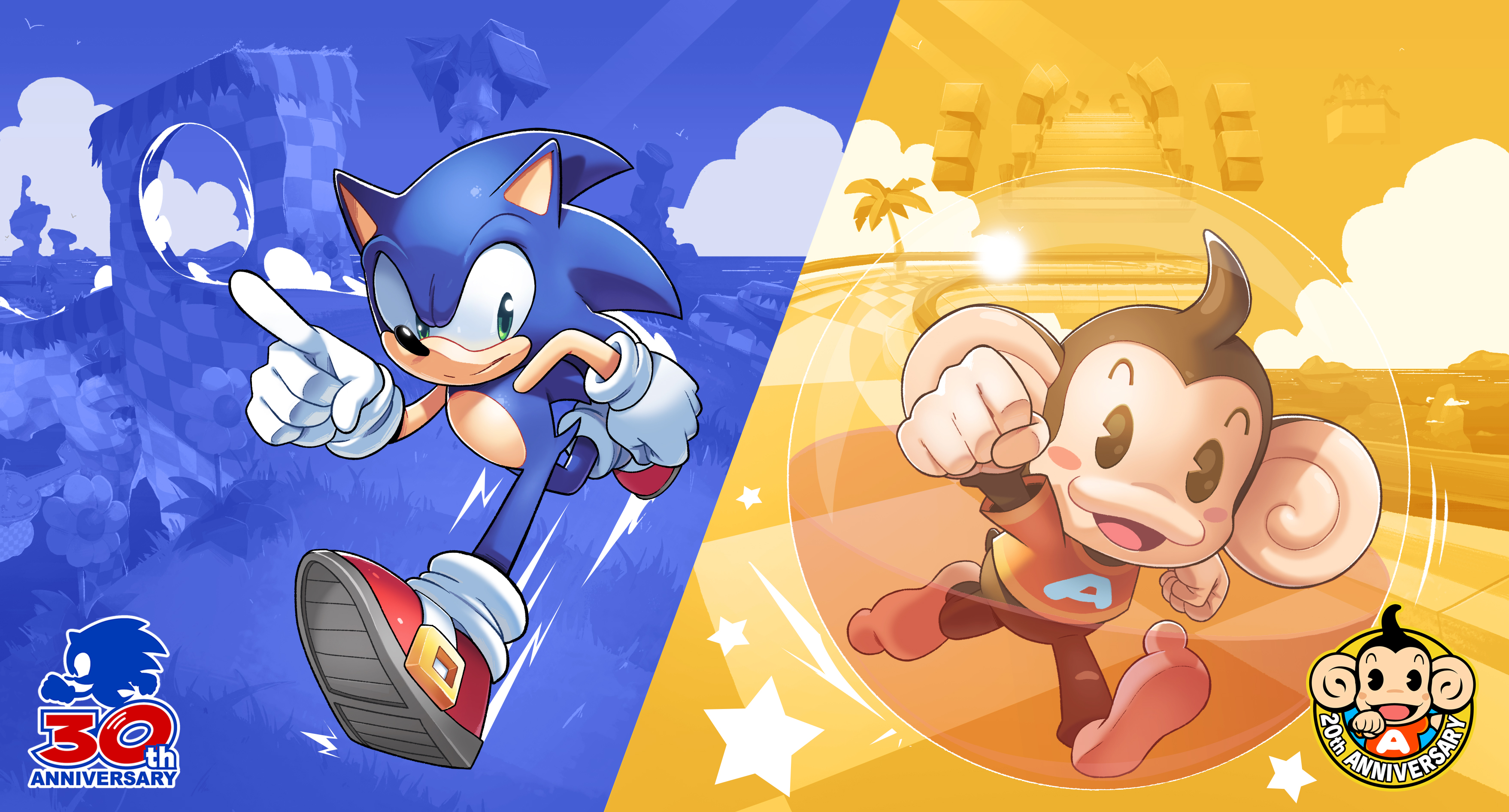 Sonic the Hedgehog and Aiai Crossover HD Wallpaper