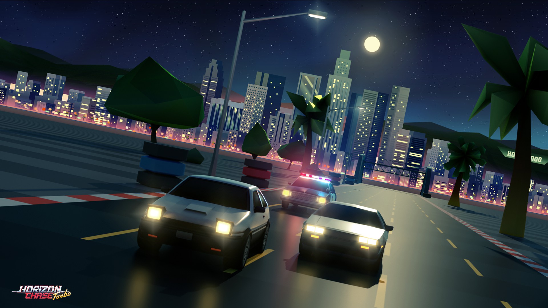 Horizon Chase Turbo Night City Chase HD Wallpaper
