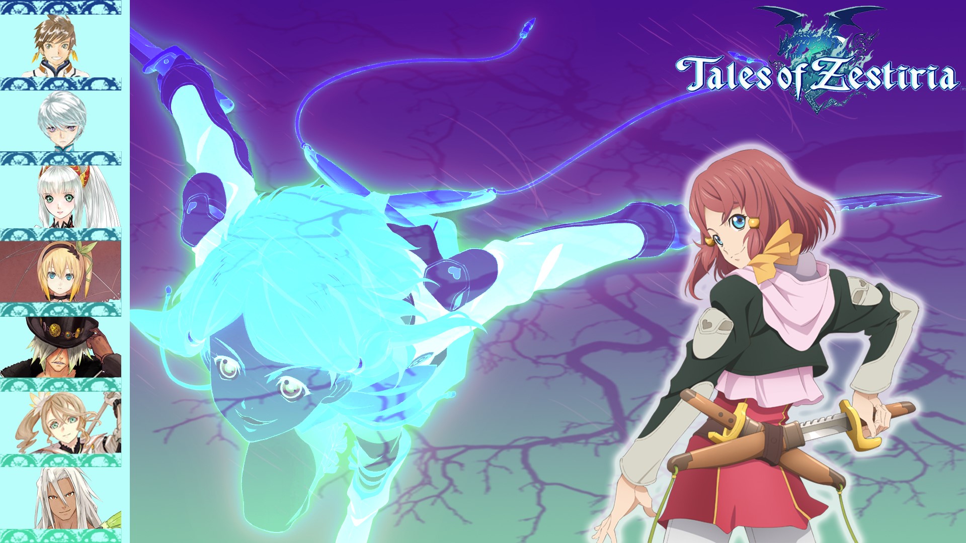 anime, Tales of Zestiria, weapon, anime girls, girls with swords, redhead, aqua eyes, sword HD Wallpaper