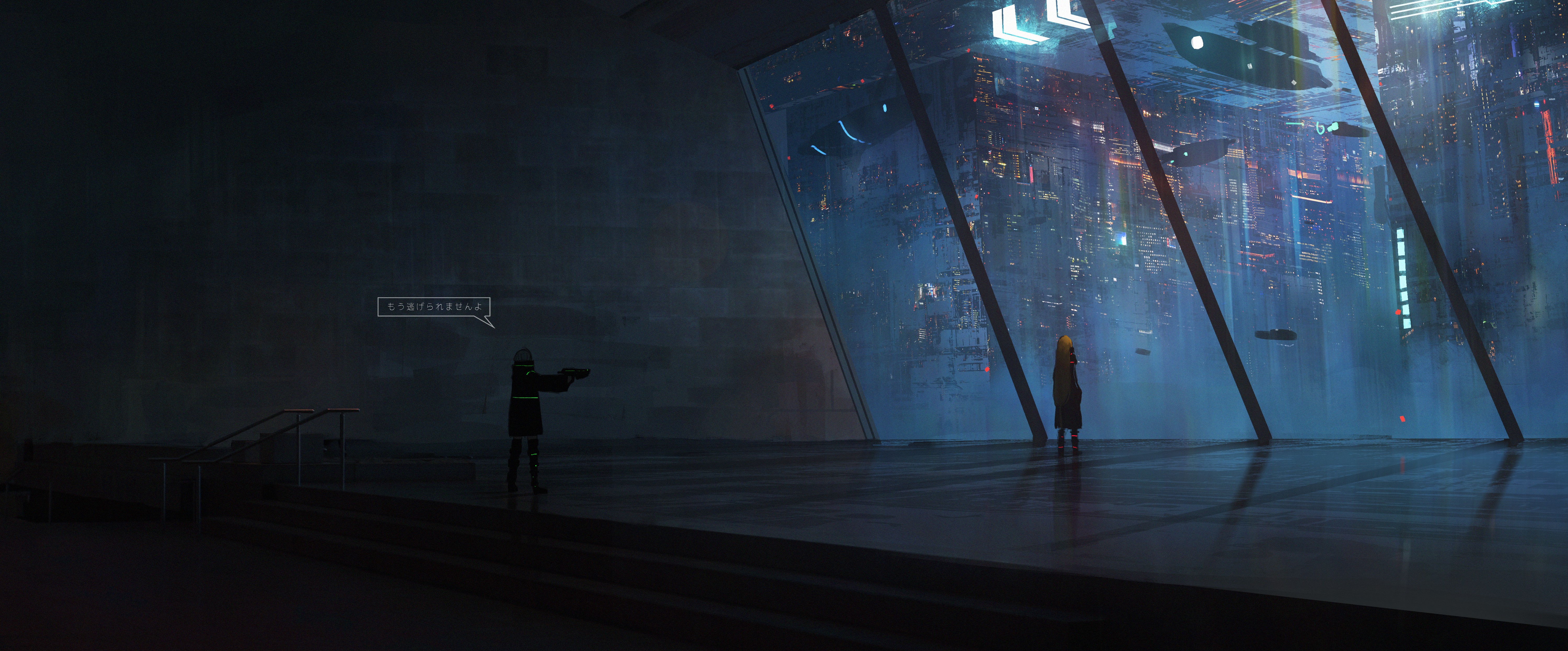 4K, Asteroid (artist), anime, anime girls, fantasy art, science fiction HD Wallpaper