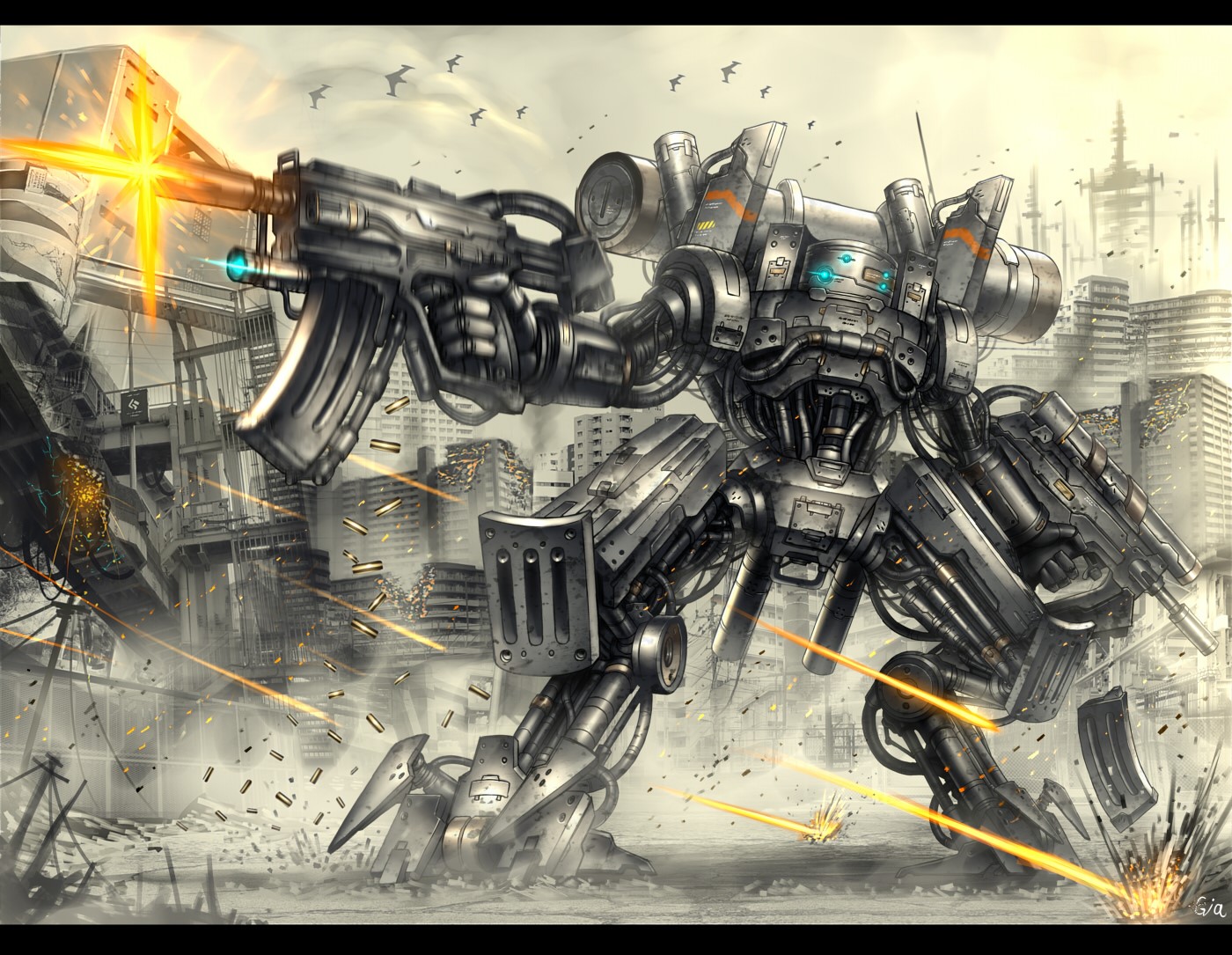 mech, science fiction, anime, GiA HD Wallpaper