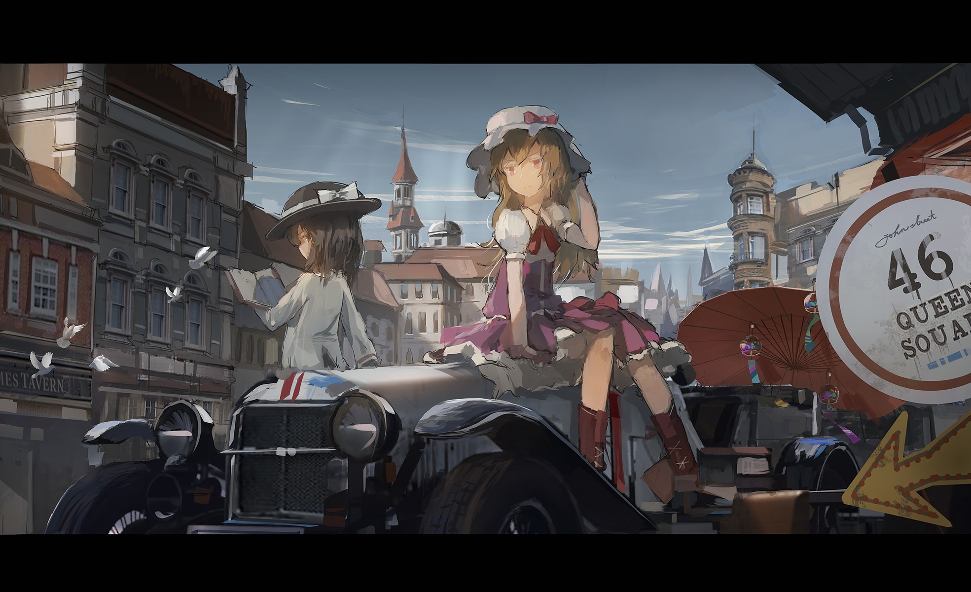 Touhou, anime girls, novelance, anime HD Wallpaper