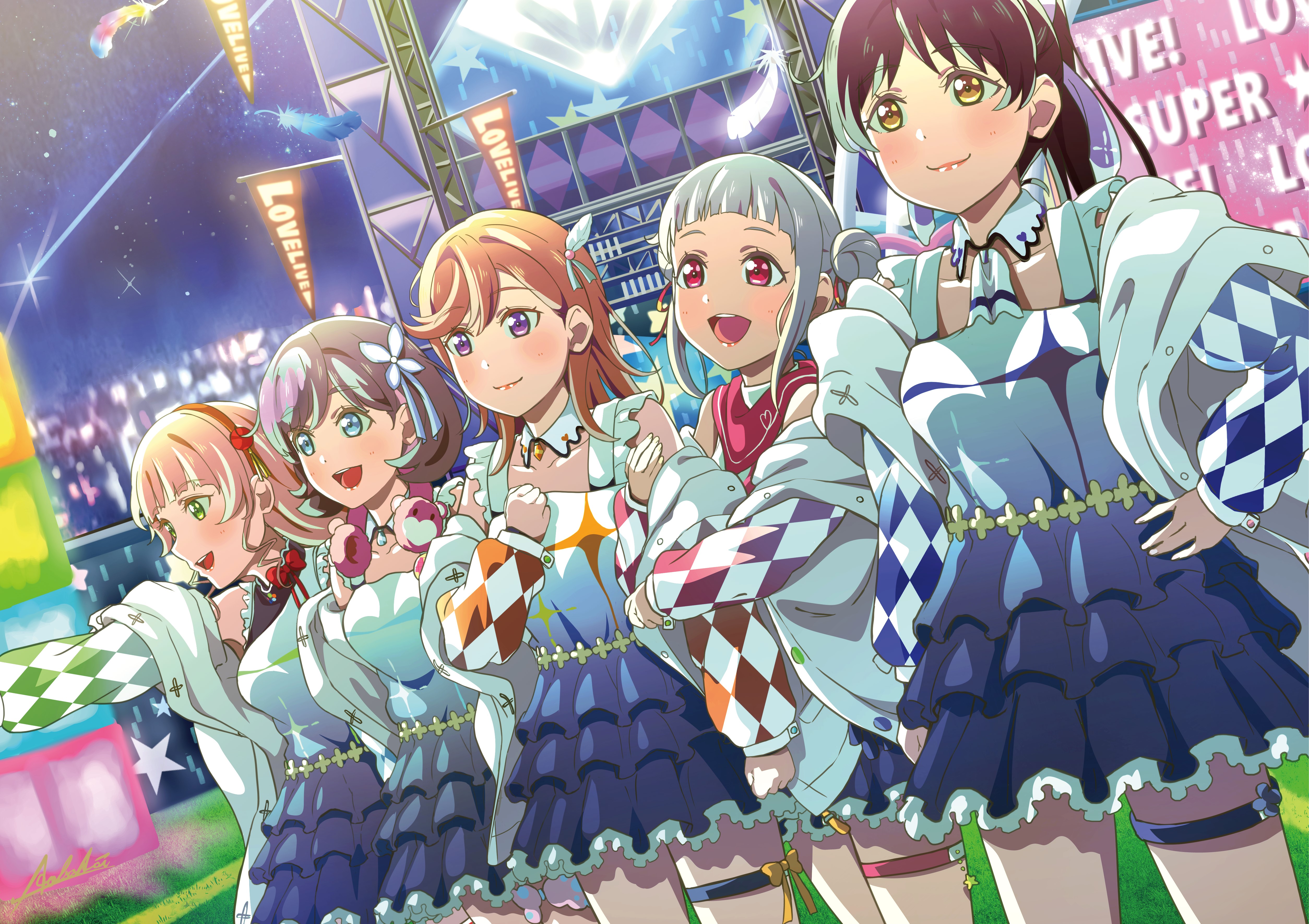 4K, Love Live! Super Star!!, Love Live Series, Shibuya Kanon, Heanna Sumire, Tang Keke, Arashi Chisato, Hazuki Ren (Love Live!) HD Wallpaper