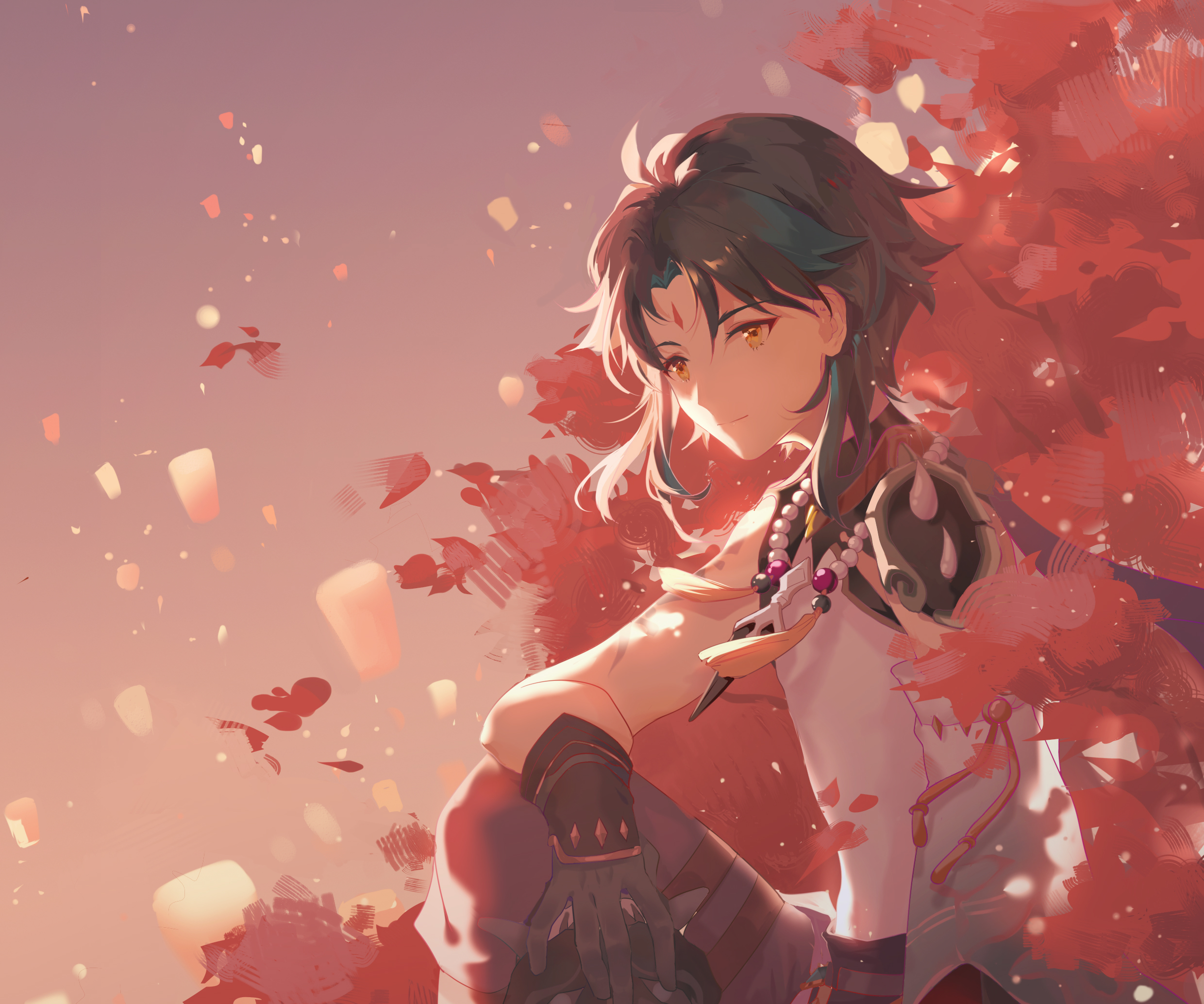 Xiao from Genshin Impact in Autumn Setting HD Wallpaper