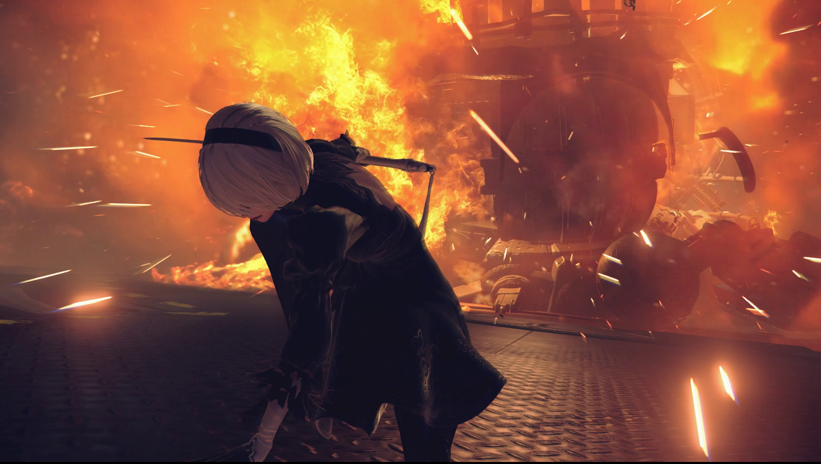 Nier: Automata, Yorha unit no.2 type b, screen shot, YoRHa 2B HD Wallpaper