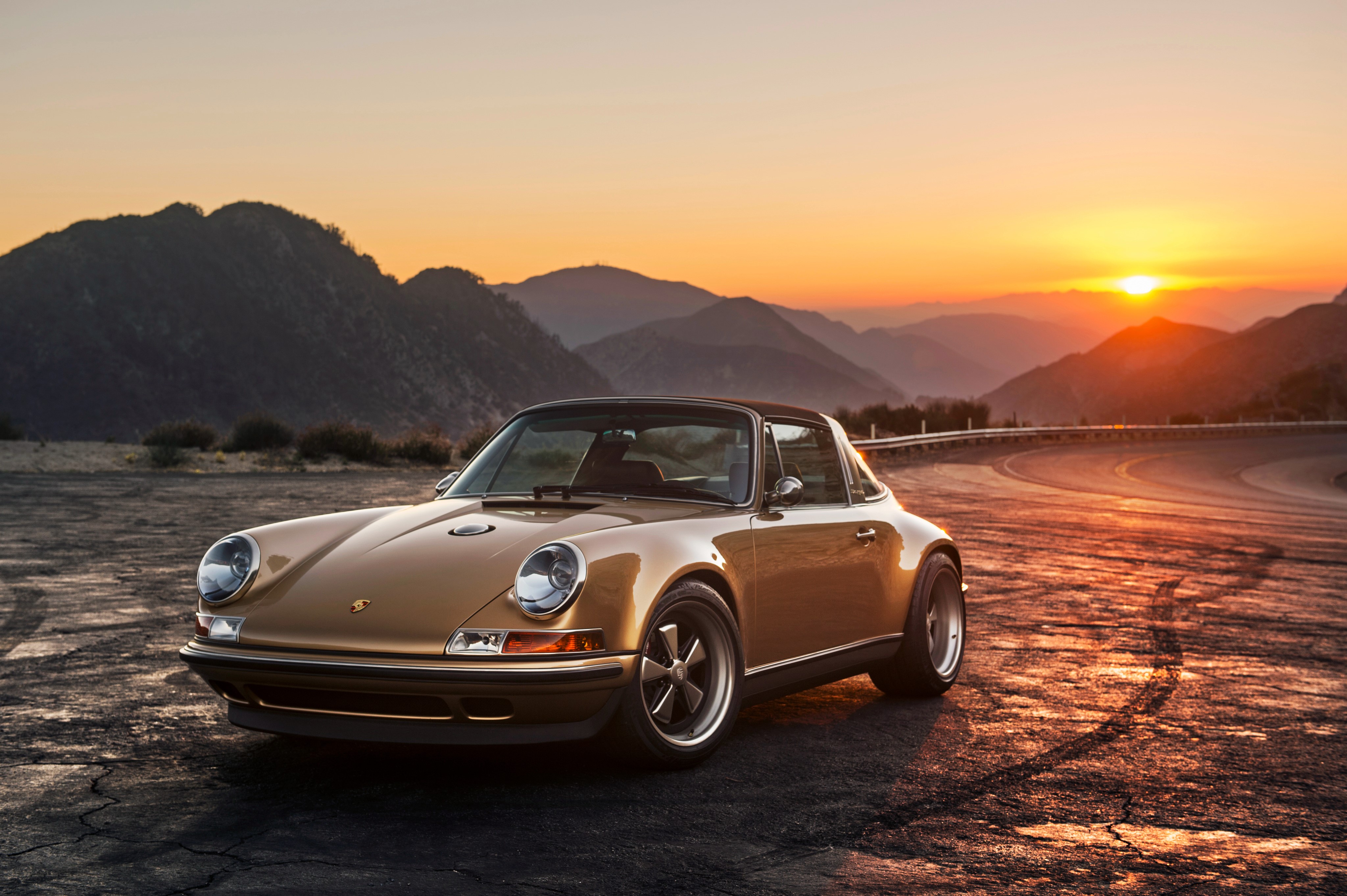 4K, singer, car, coupe, Porsche, sports car, German cars, sunset HD Wallpaper
