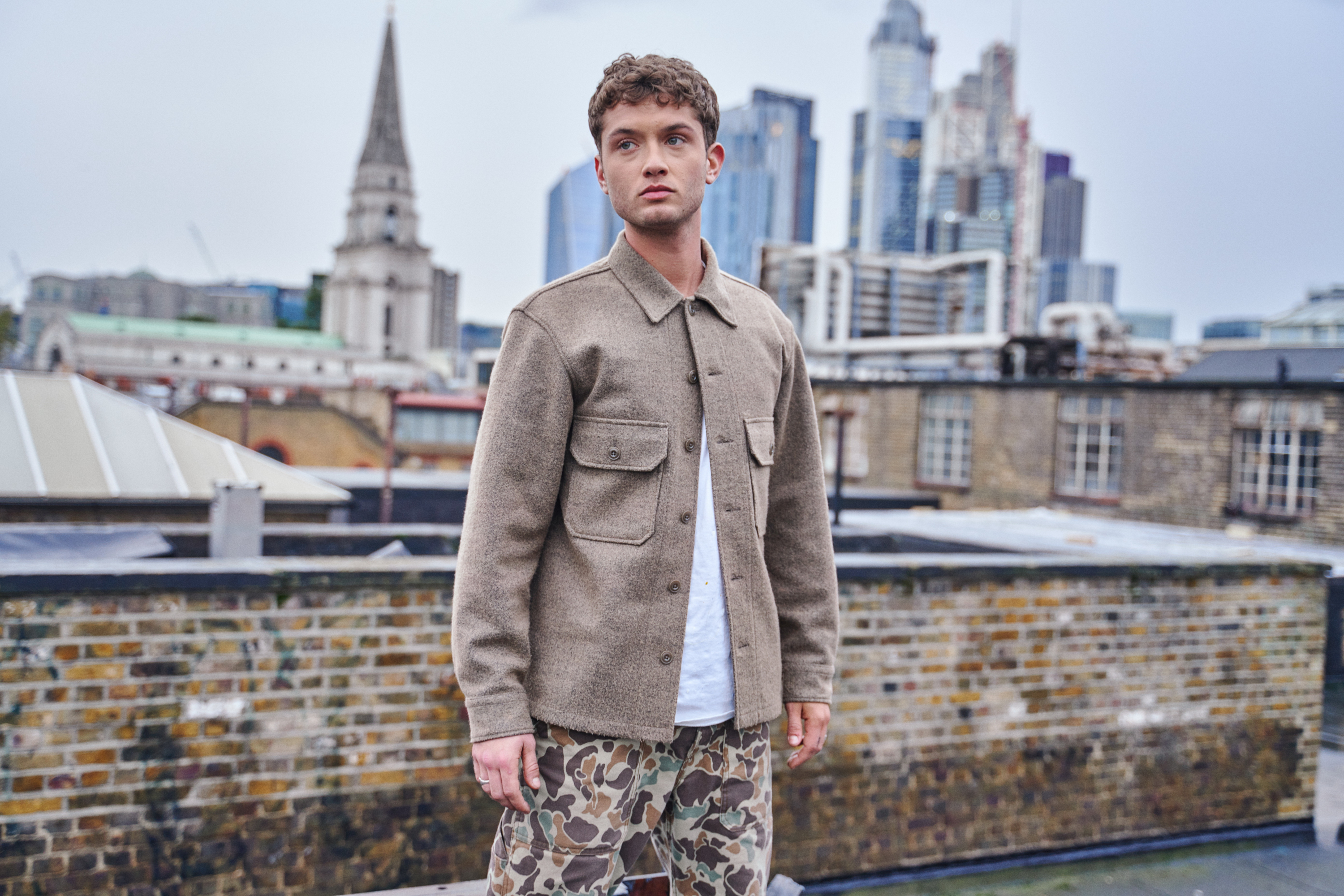 Raff Law on a London rooftop HD Wallpaper