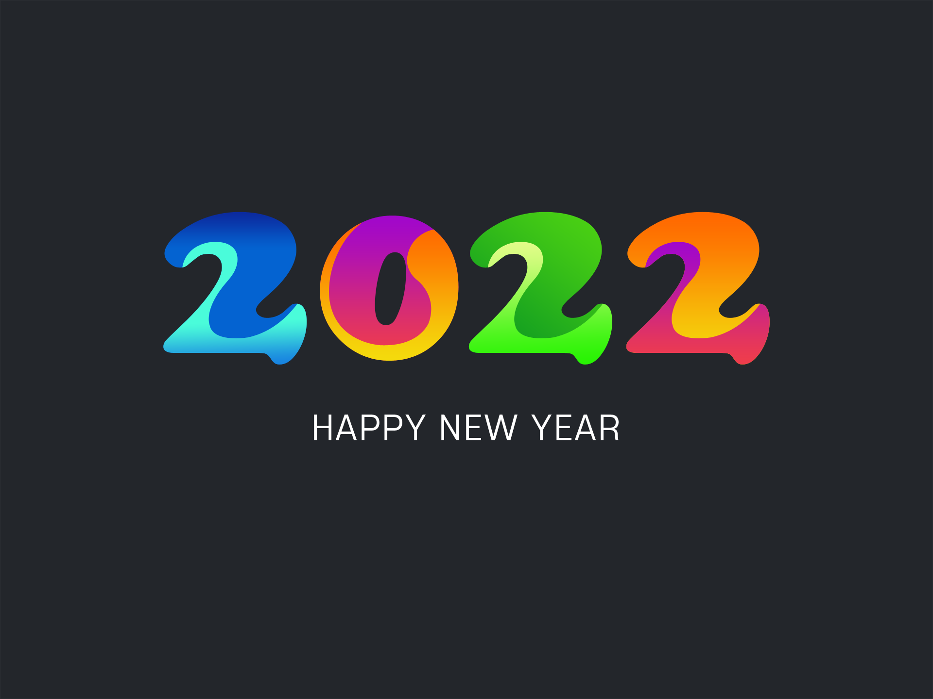 minimalism, 2022 (Year), Happy New Year HD Wallpaper