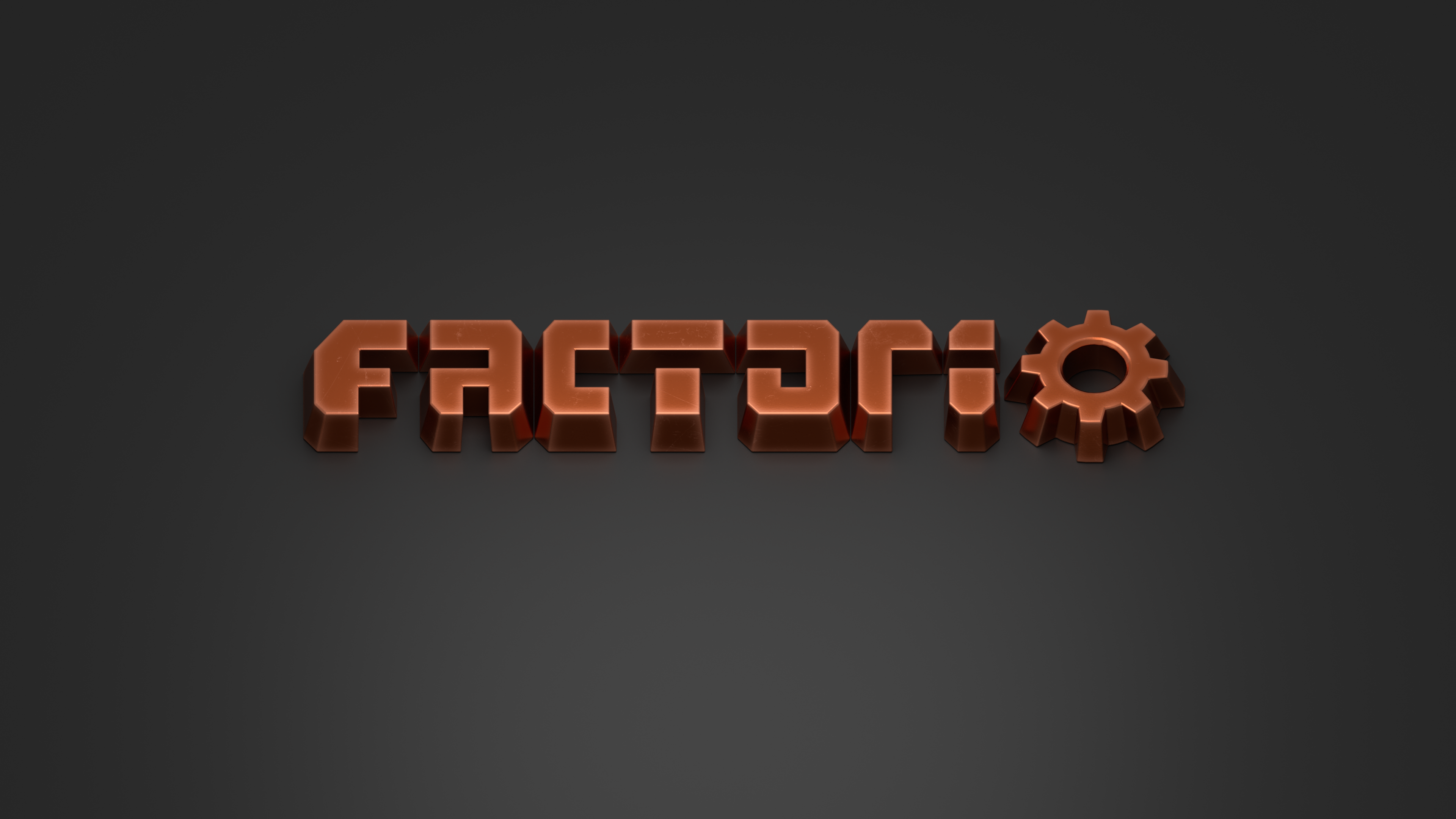 4K, video games, logo, Factorio HD Wallpaper