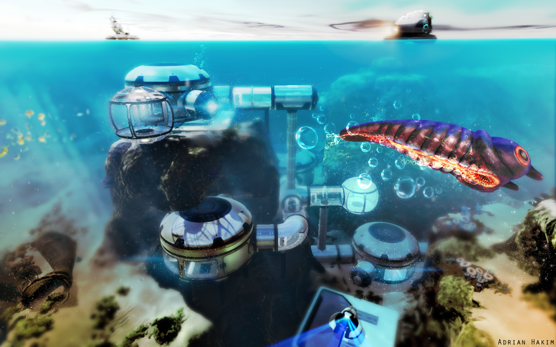 underwater, subnautica, PC gaming, video games HD Wallpaper