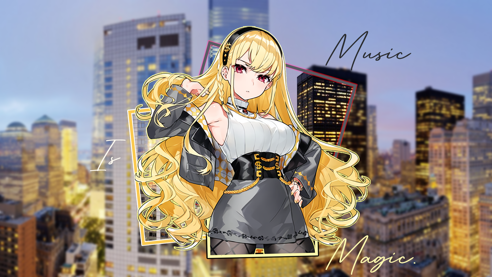Denonbu, city, picture-in-picture HD Wallpaper