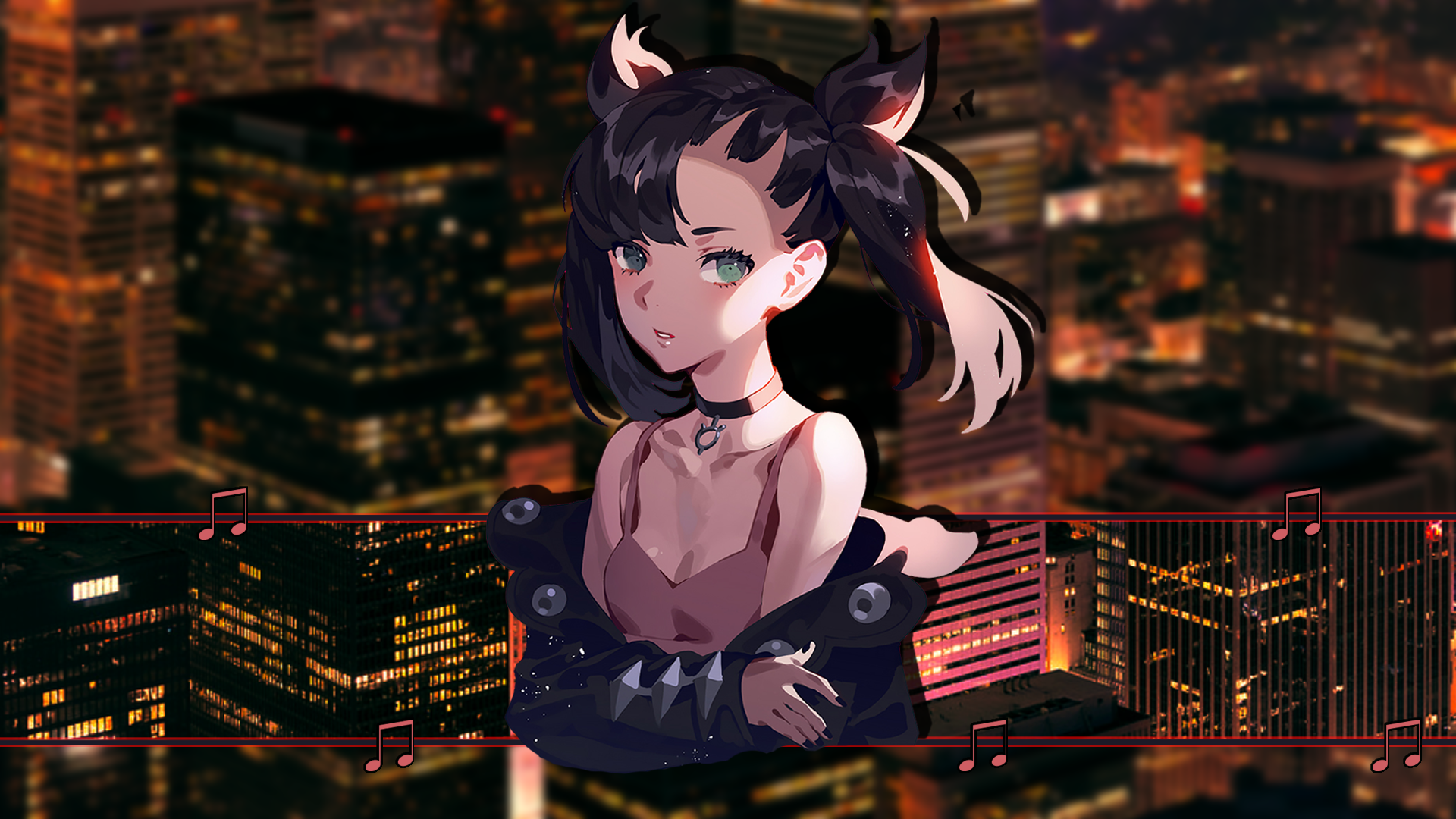 Marnie (Pokemon), city, picture-in-picture, Pokémon HD Wallpaper