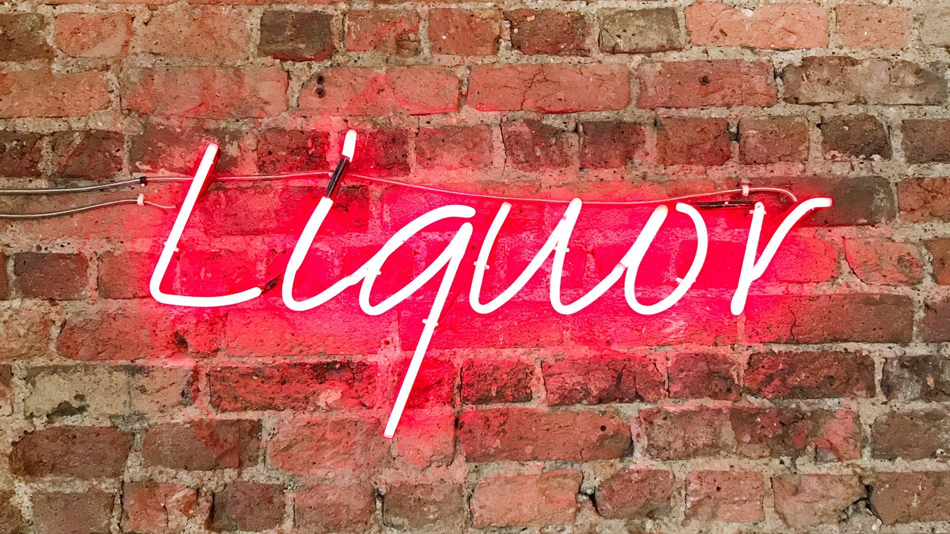 wall, neon lights, bricks, neon glow HD Wallpaper