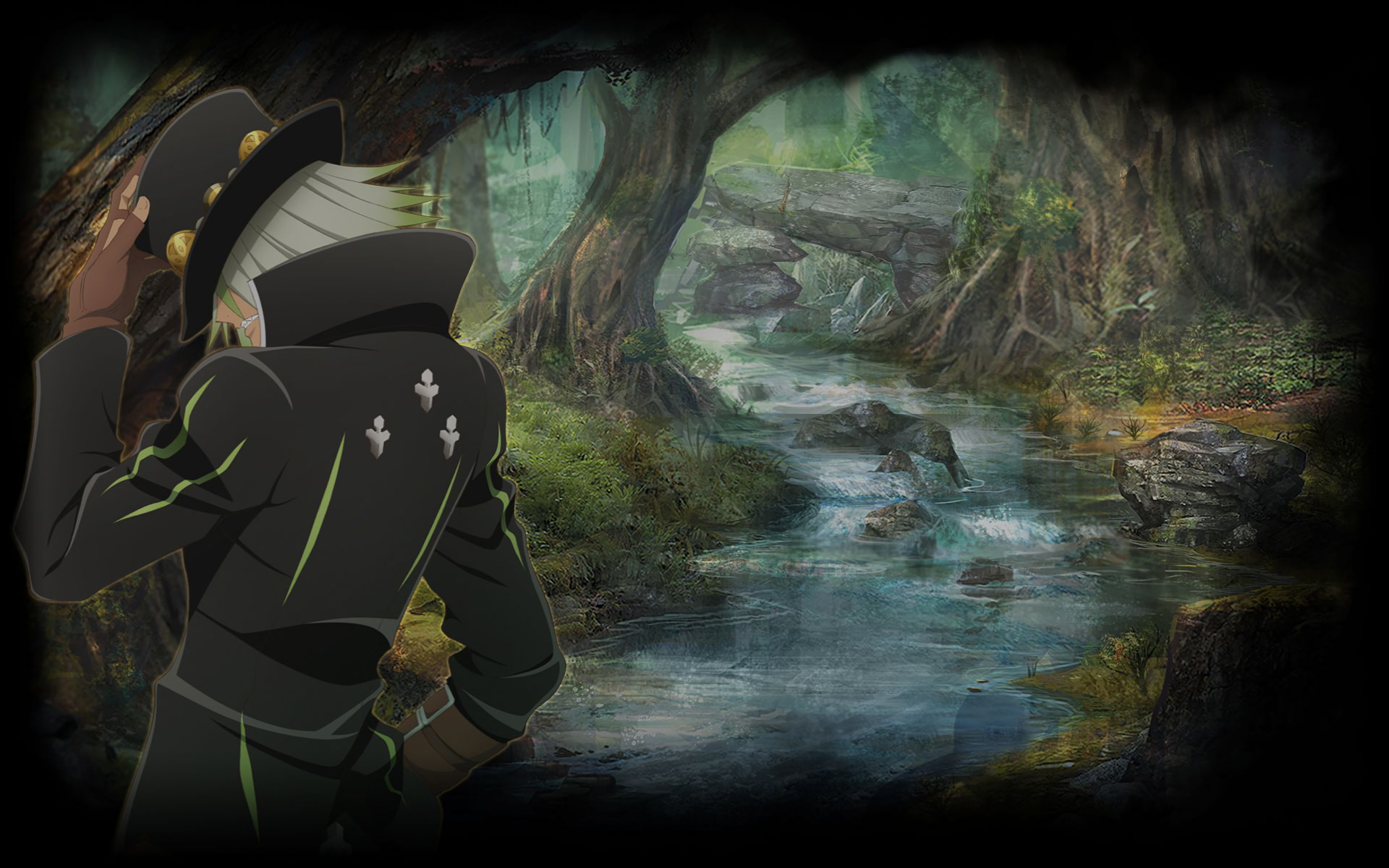 anime boys, back, standing, anime, hat, Tales of Zestiria HD Wallpaper