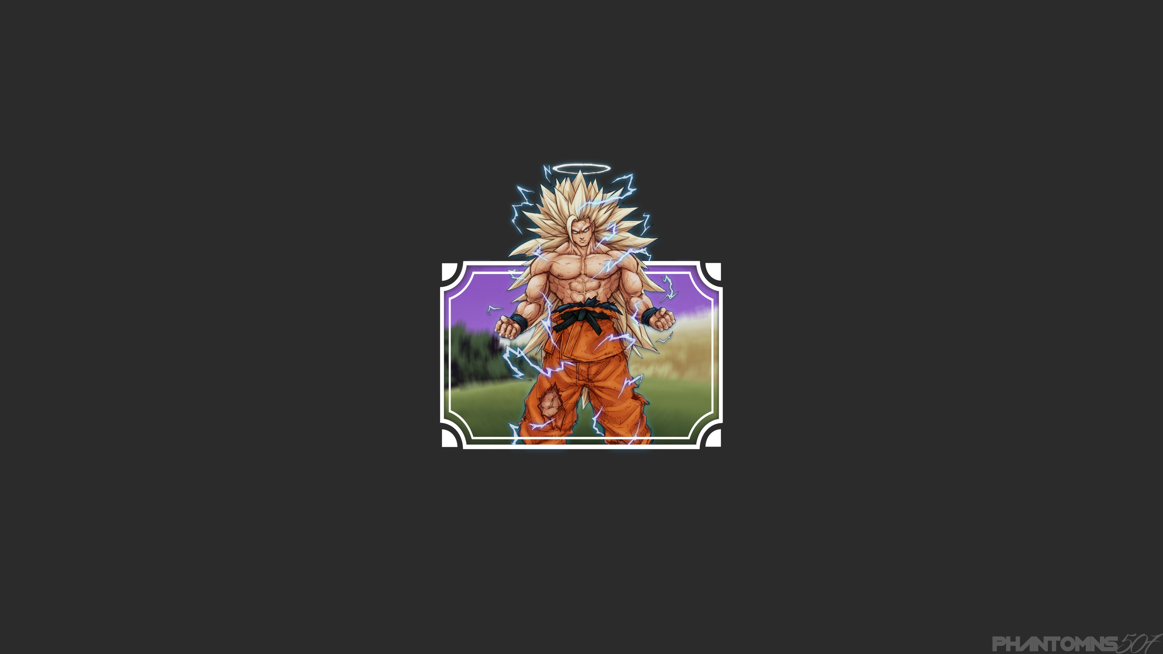 4K, Son Goku, anime, Dragon Ball, minimalism HD Wallpaper