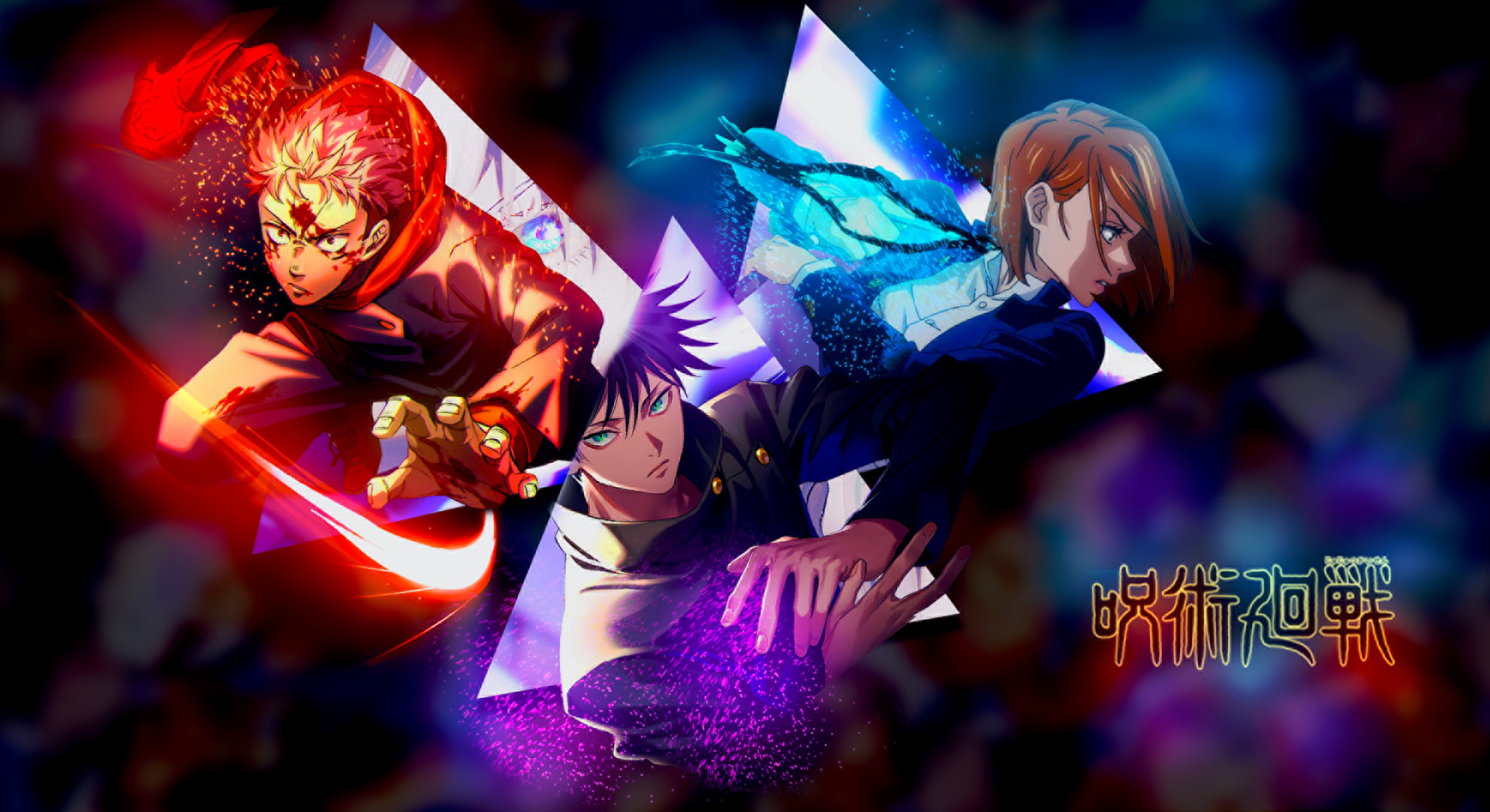 Jujutsu Kaisen, Kugisaki Nobara, Megumi Fushiguro, Yuji Itadori HD Wallpaper