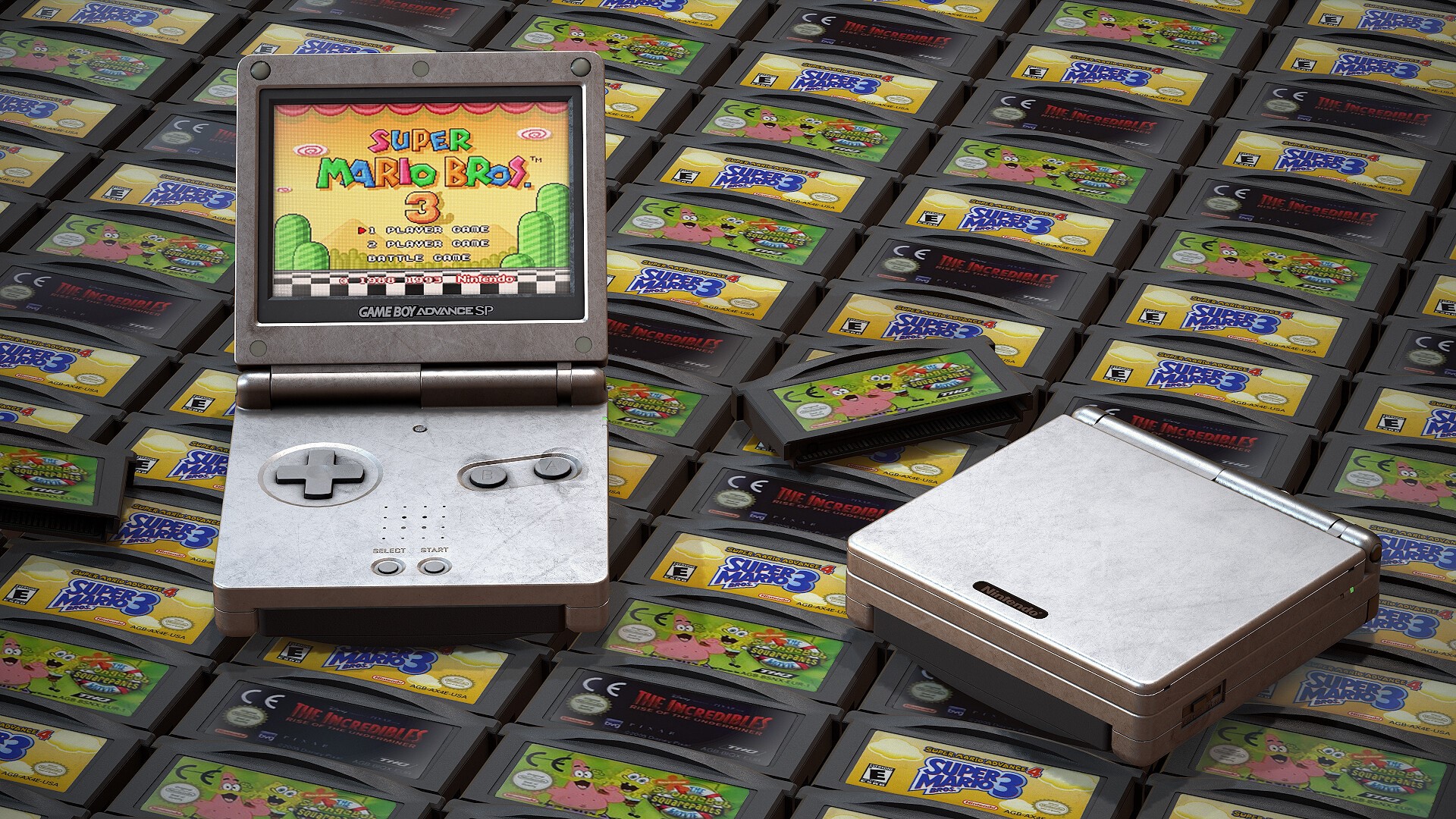 video game art, François Larrieu, Nintendo, video games, render, CGI, 3D, Game Boy Advance HD Wallpaper