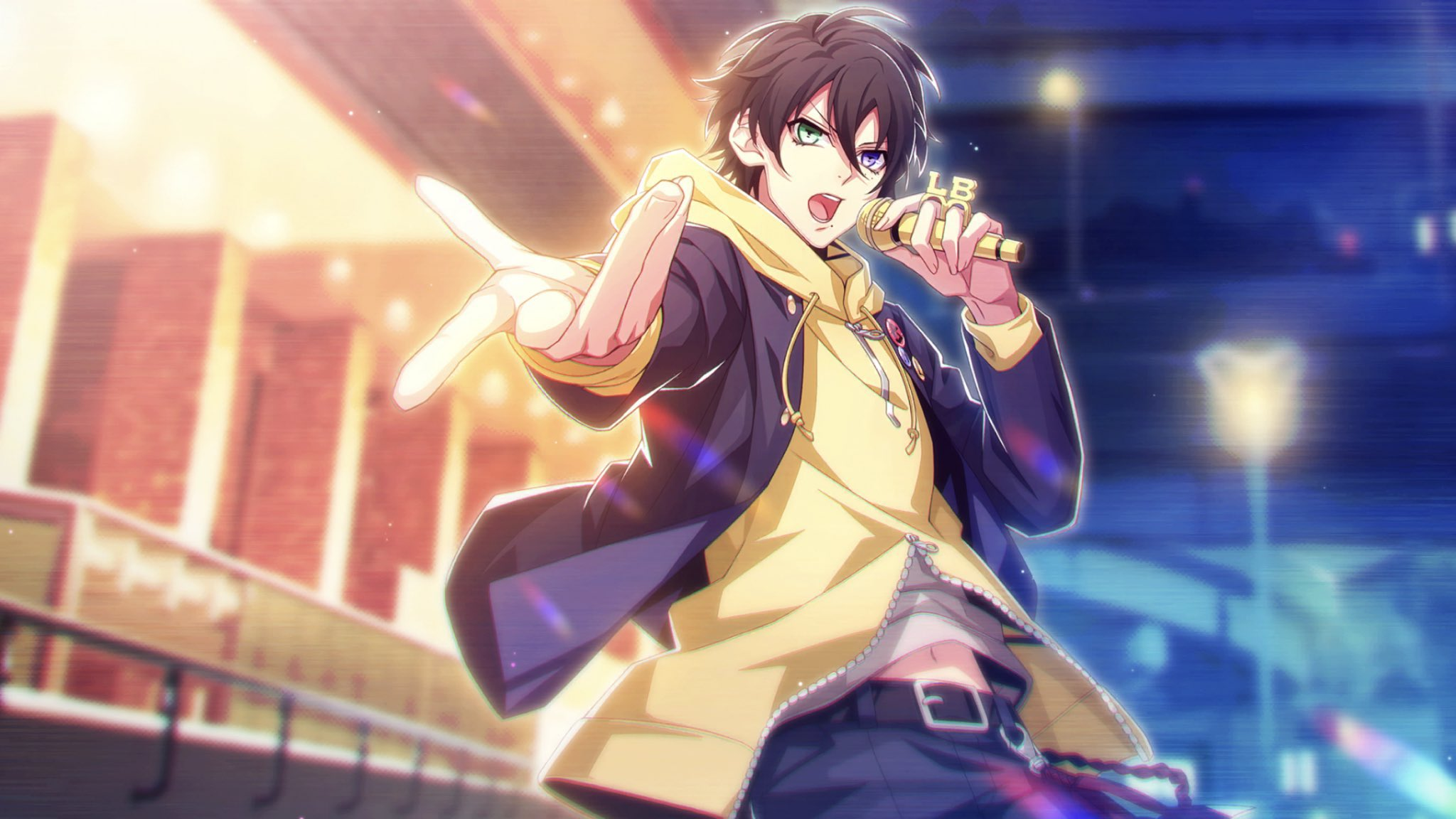 Saburo Yamada performing with microphone HD Wallpaper