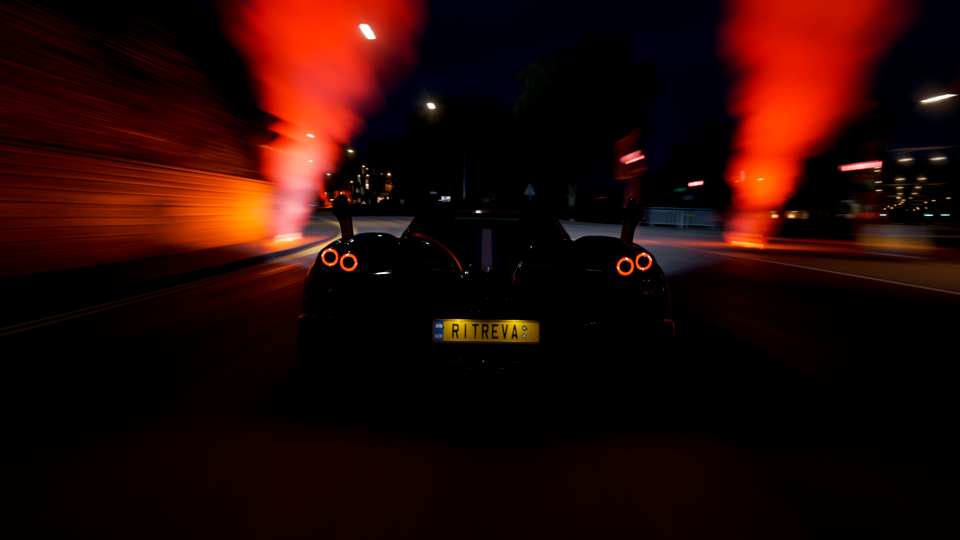 vehicle, Forza Horizon 4, Pagani, video games, car, dark, Pagani Huayra BC, screen shot HD Wallpaper