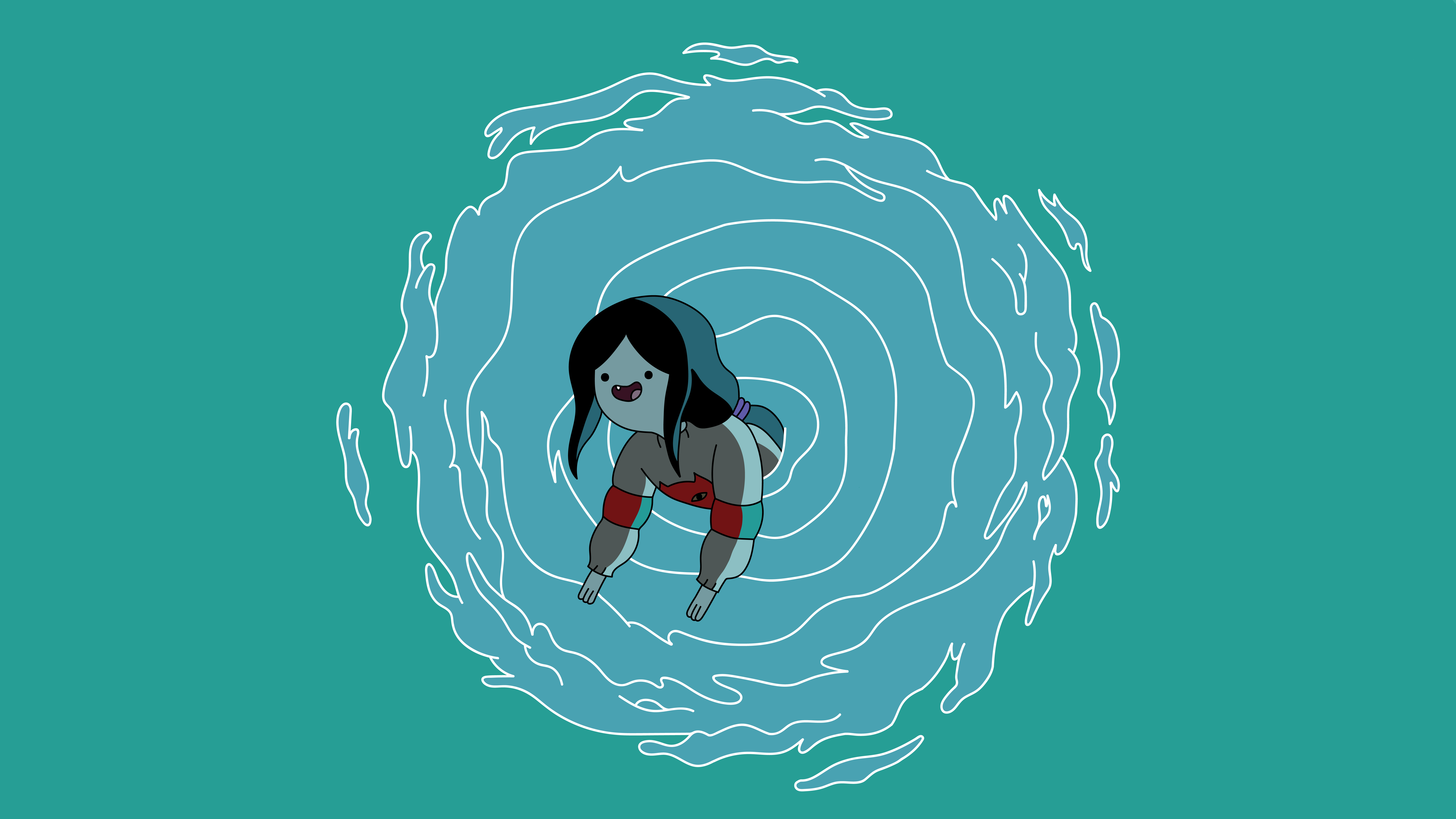 Marceline in a water vortex HD Wallpaper