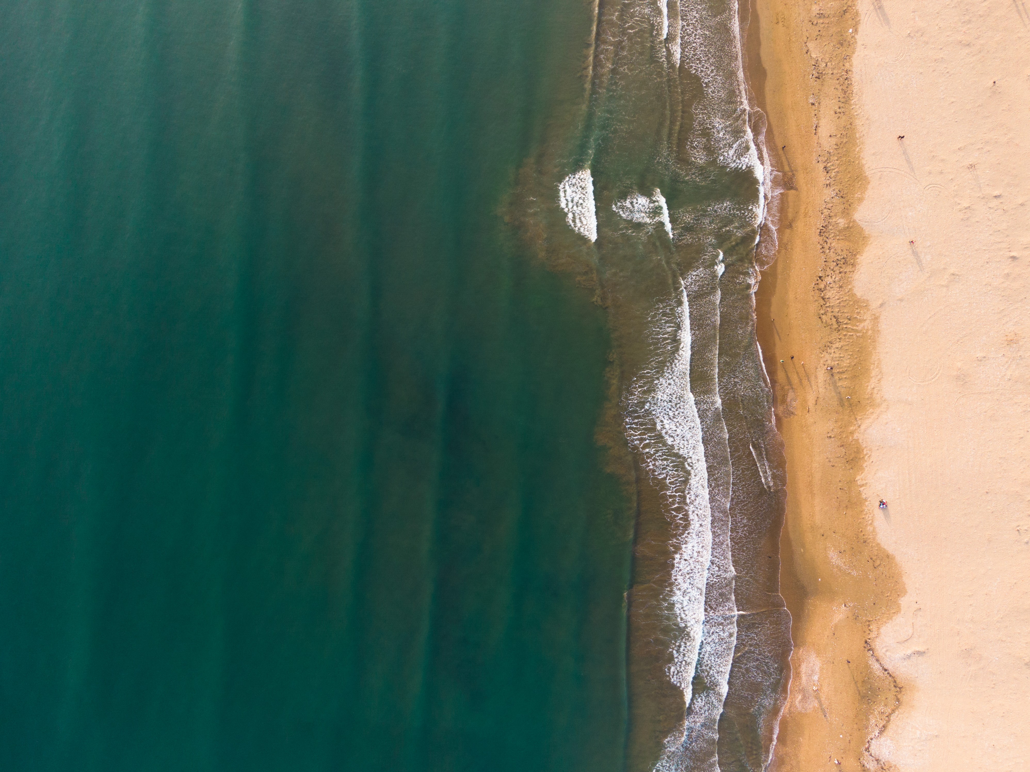 4K, drone photo, landscape, seashore HD Wallpaper
