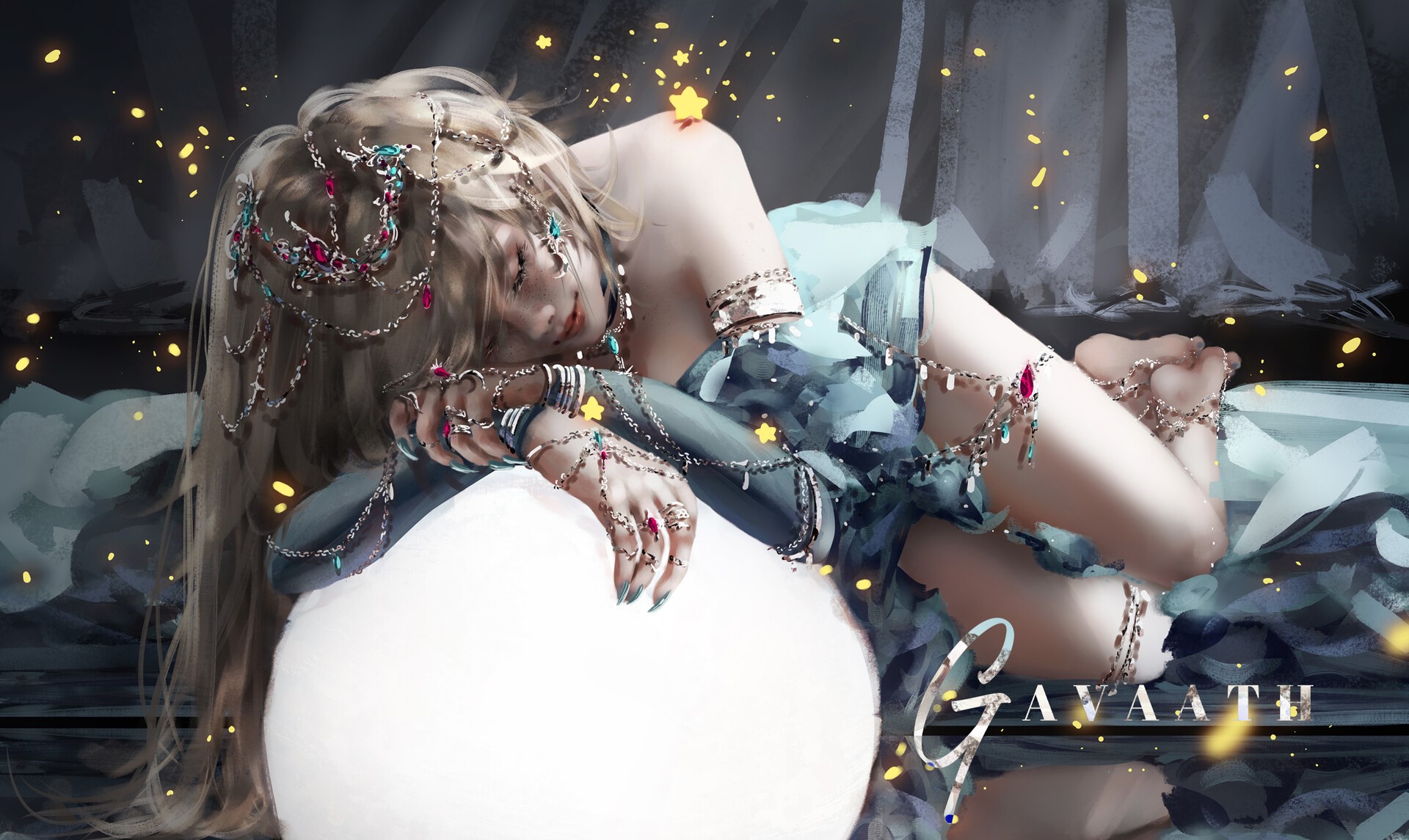digital art, video game art, Gavaath (Artist), Princess Rosalina, Super Mario Galaxy HD Wallpaper