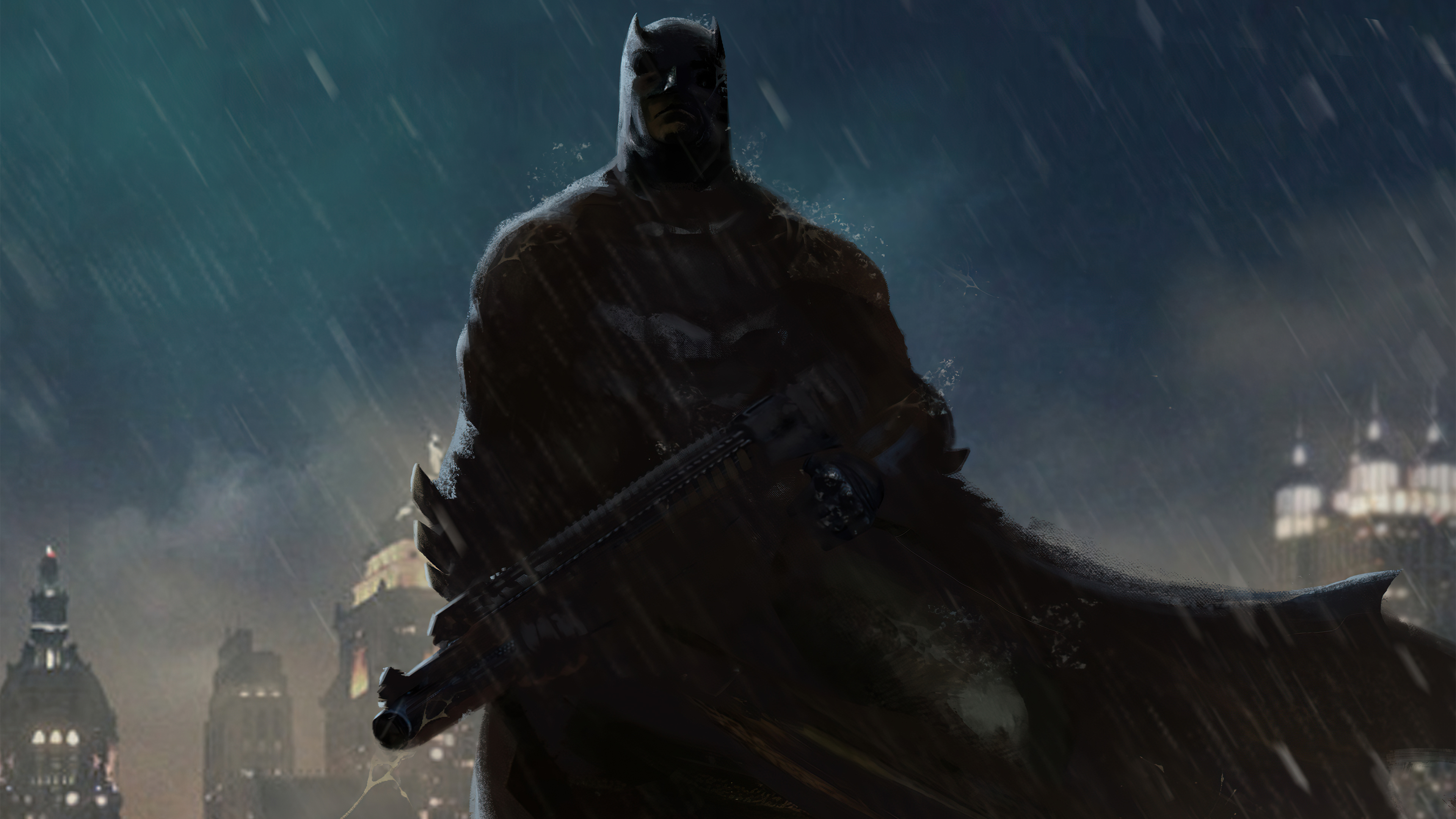 Batman in the rain HD Wallpaper