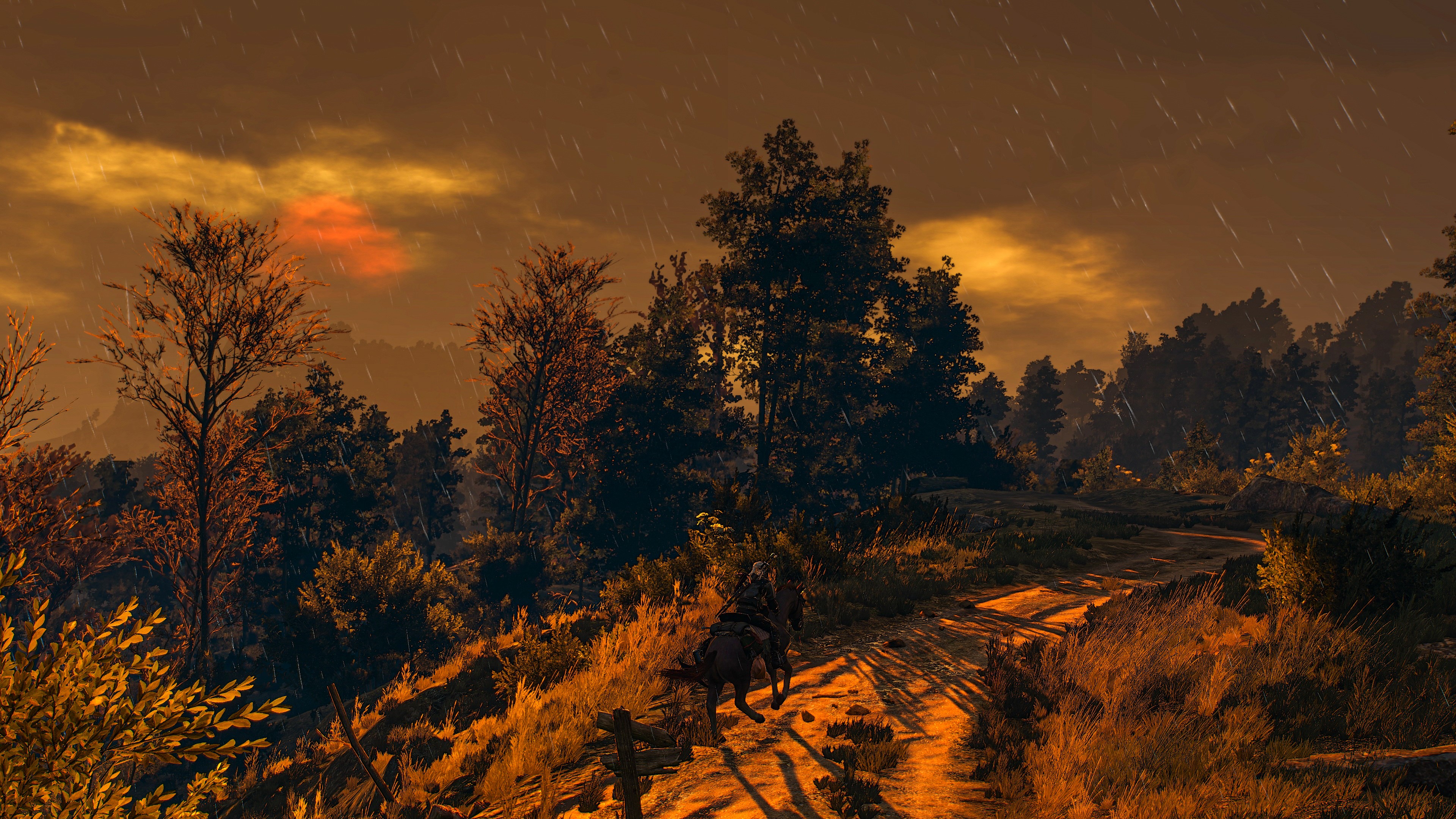 4K, Geralt of Rivia, The Witcher 3: Wild Hunt, screen shot, The Witcher HD Wallpaper