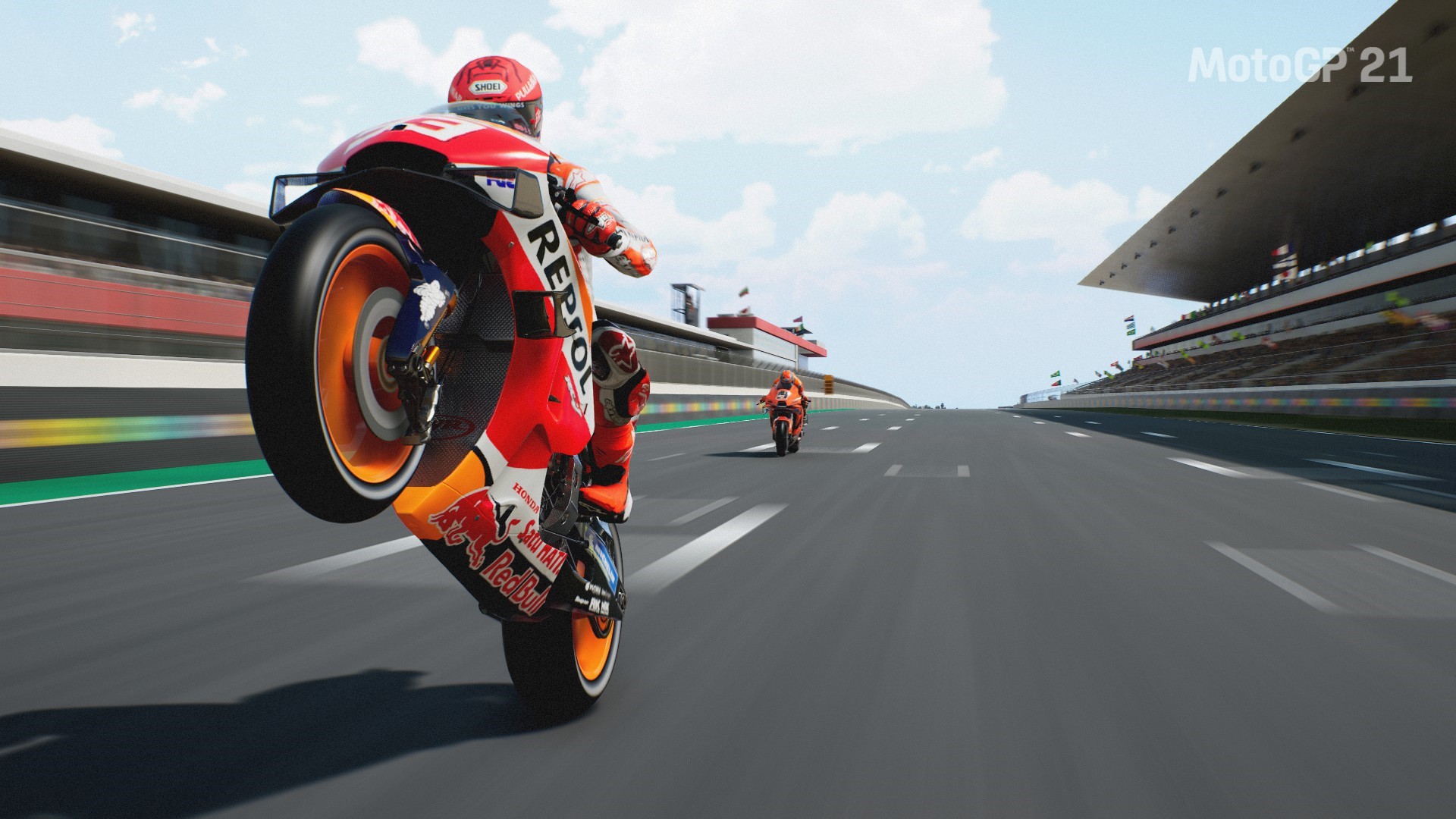 race tracks, KTM RC16, Motorsport, motorcycle, Racing Motorcycle, Moto GP, vehicle, Speed Design, Honda RC213V, sport, Algarve (Portugal), sports, Honda, racing, Marc Marquez, Wheelie, KTM, Danilo Petrucci HD Wallpaper