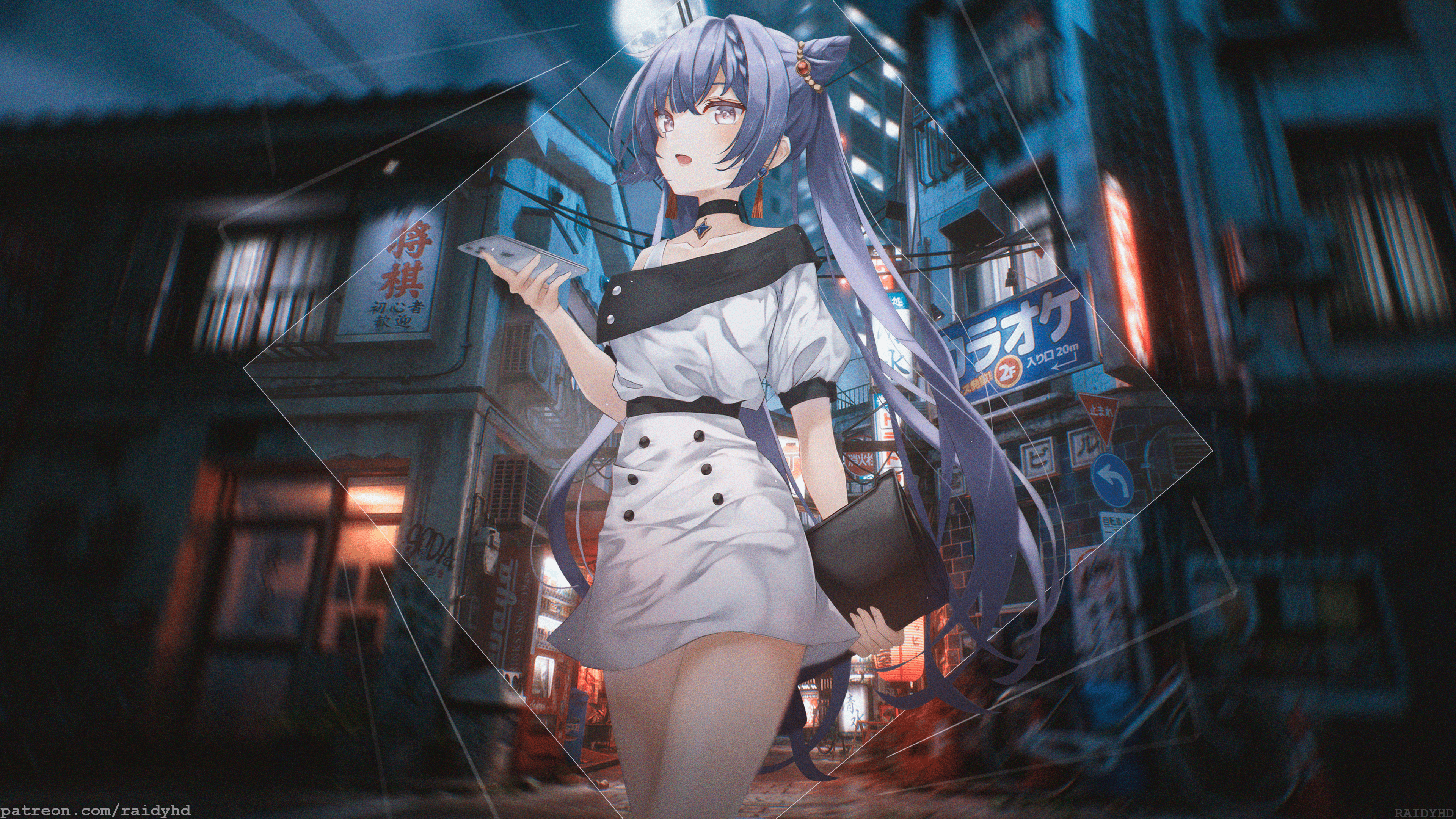 Keqing from Genshin Impact in 4K HD Wallpaper