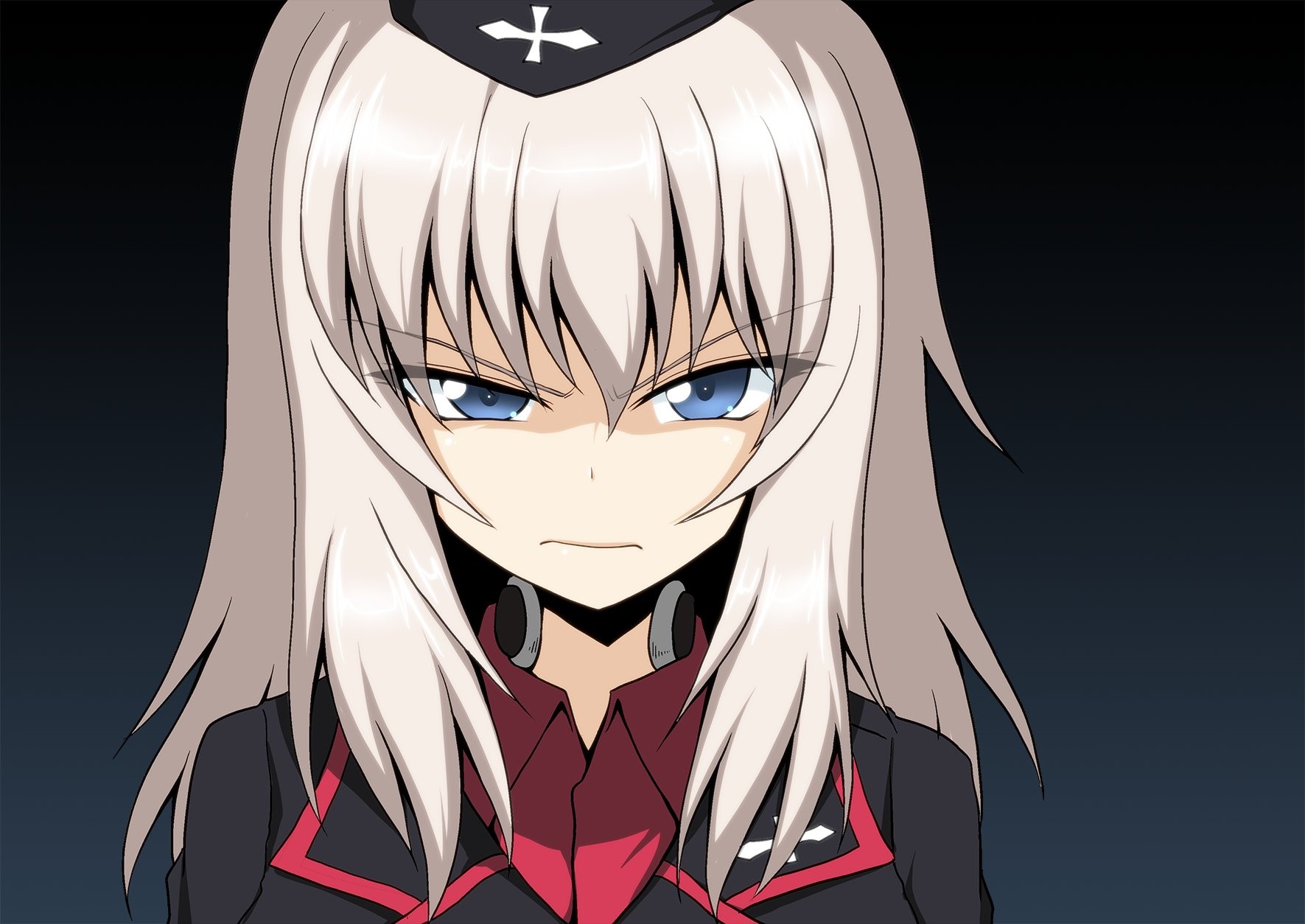 Itsumi Erika from Girls und Panzer with Blue Eyes HD Wallpaper